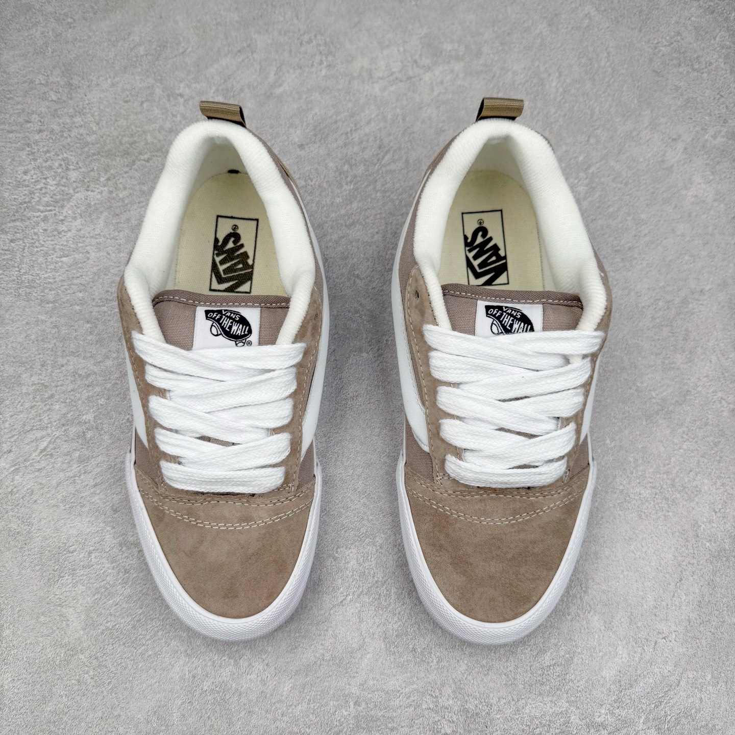 [Vans Series]VansKnuSkool khaki grayFat version of the three-dimensional lo