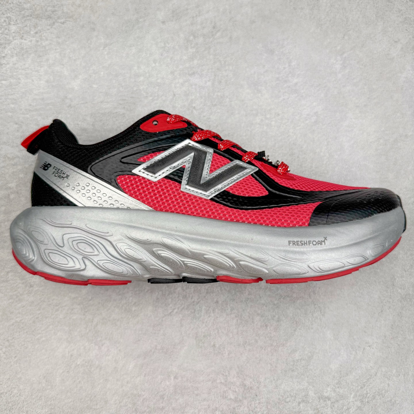 GANNI x New Balance NB Fresh Foam Trainer 联名舒适百搭防滑耐磨低帮跑步鞋 男女同款 黑红白 尺码:36 37 37.5 38 38.5 39.5 40 40.5 41.5 42 42.5 43 44 44.5 45-选品中心