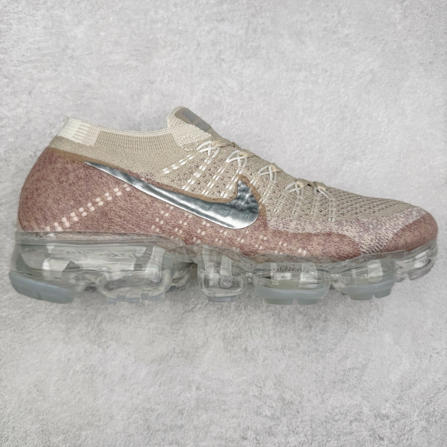 ＃纯原 NK Air VaporMax Flyknit 2018大气垫百搭慢跑鞋 849557-202 德产斯托尔针织横机生产原档案针织鞋面 侧面\\\