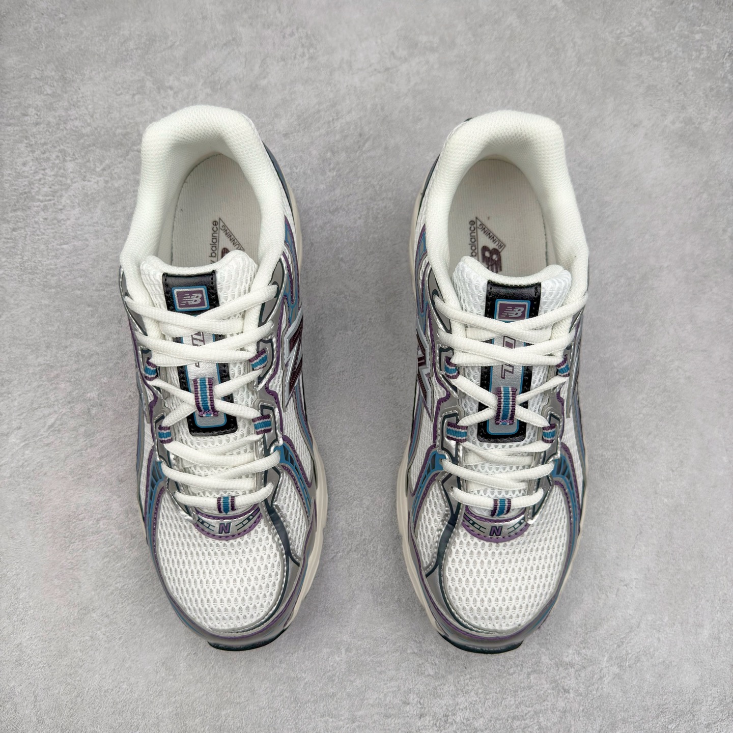 图片[2]-＃福利特价 New Balance MR740 NB新百伦系列复古老爹风休闲运动慢跑鞋 采用轻质牛剖革拼接透气网眼衬垫织物鞋面材质 T-Beam大底提供足步弓支撑 保持步态稳定#后跟搭载外露缓震胶 鞋身整体以各种深浅不一的灰色覆盖 鞋头以淡蓝色调装饰，网眼衬垫通过不规律的色块实现做旧的美感 泛黄的鞋底更是进一步增添了复古气息 尺码：36 37 37.5 38 38.5 39.5 40 40.5 41.5 42 42.5 43 44 45-选品中心