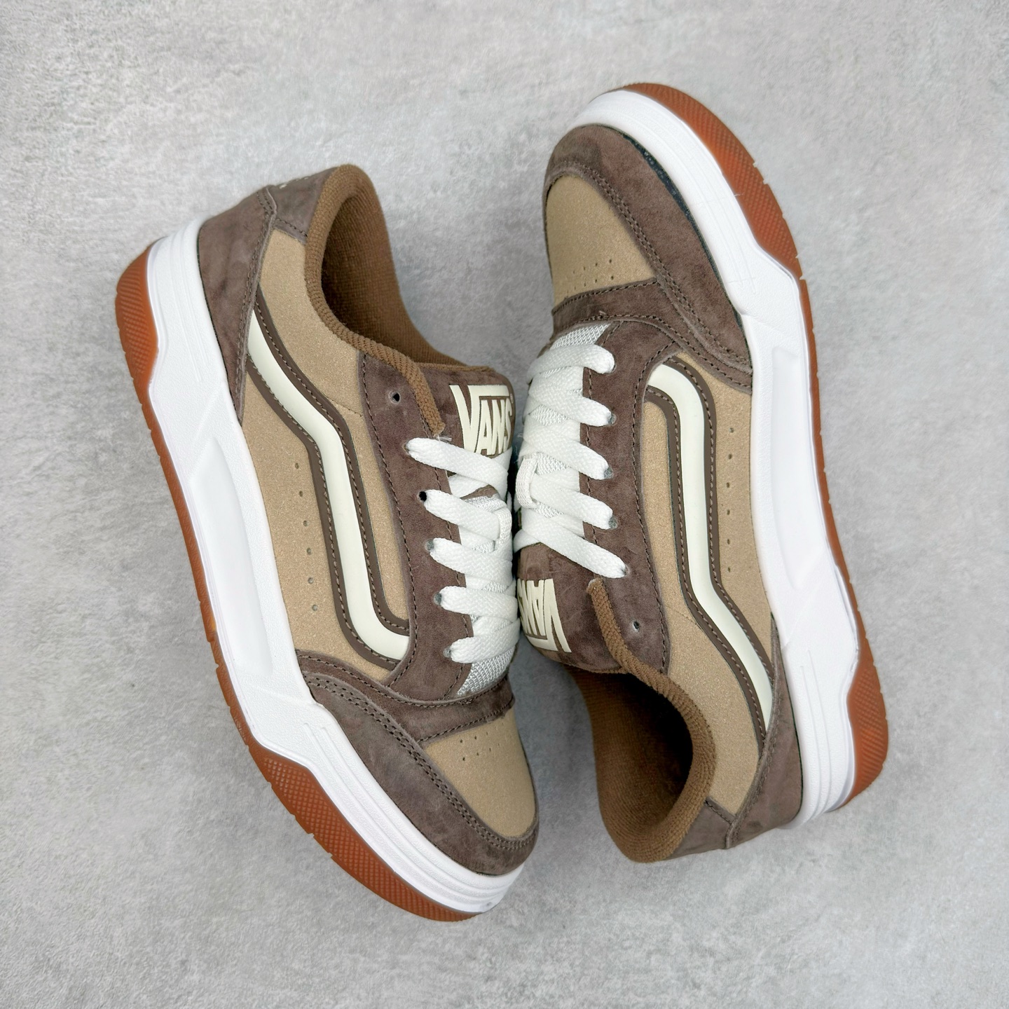 图片[3]-Vans Knu Skool 棕白生胶 官方新款 复古休闲胖胖面包鞋 肥胖版大Logo 原版全皮猪八面料 尺码：35 36 36.5 37 38 38.5 39 40 40.5 41 42 42.5 43 44-选品中心