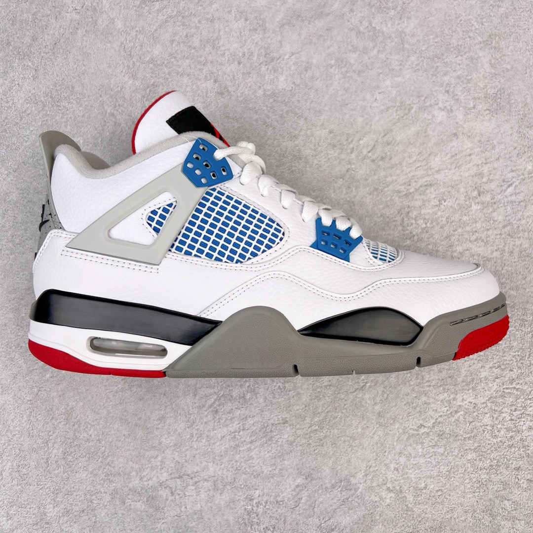 图片[3]-＃PB版 福利特价 Air Jordan AJ4 Retro 耗时半年巨作 全套原纸板楦头开发 调试30余版 确保原汁原味完美呈现四代版型 一比一鞋头弧度高度趴度鞋身弧度 此版本只针对中端市场 皮料材质有所更替 其他数据细节工艺流程均保持公司一致 细节品控鞋型随意秒杀市面3XX 4XX 原厂TPU网格鞋带扣 正确内里网布 菱角分明不变形无多余毛边 柔软性质感一致于原鞋 原厂织唛标 原厂飞人电绣工艺 独家绑鞋带手法 印刷中底布 四线拉帮 米色美纹纸贴合固定 进口港宝加持 后跟自然饱满 全鞋荧光划线卡点 追求极致完美 每一双都是工艺品 多重QC质检 超越公司货的品控标准 实实在在的免检产品 尺码：40 40.5 41 42 42.5 43 44 44.5 45 46 47.5-选品中心