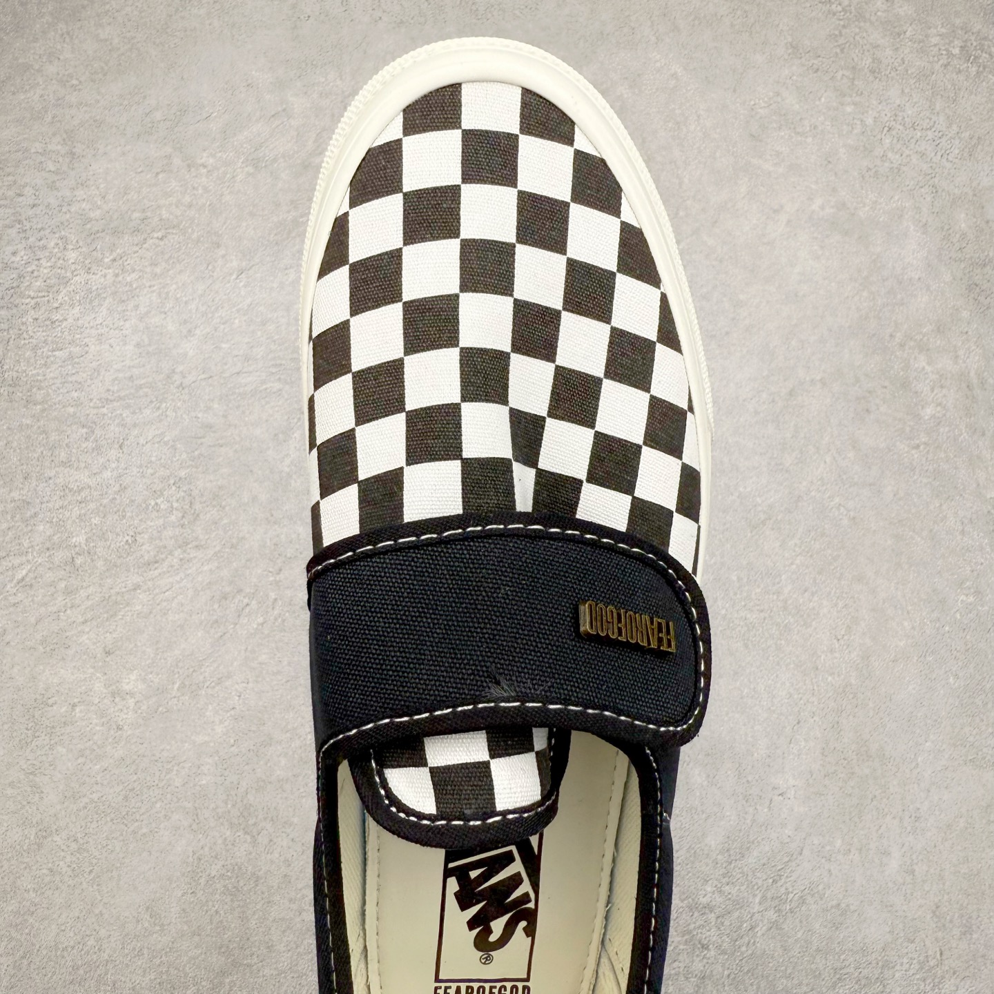 图片[4]-Fear of Fog x Vans Slip-On 47 V DX Fog高街黑白棋盘格懒人魔术贴一脚蹬帆布鞋 货号：VN0A3J9FPZR 尺码：35-44（36.5 38.5 40.5 42.5）-选品中心