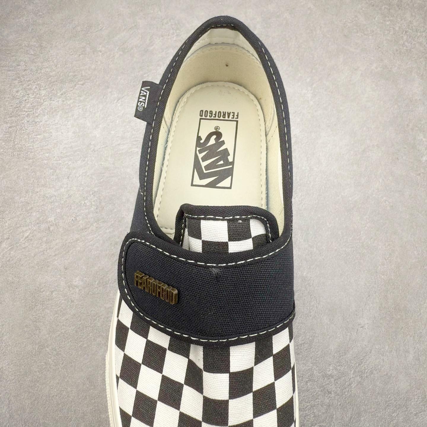 图片[5]-Fear of Fog x Vans Slip-On 47 V DX Fog高街黑白棋盘格懒人魔术贴一脚蹬帆布鞋 货号：VN0A3J9FPZR 尺码：35-44（36.5 38.5 40.5 42.5）-选品中心