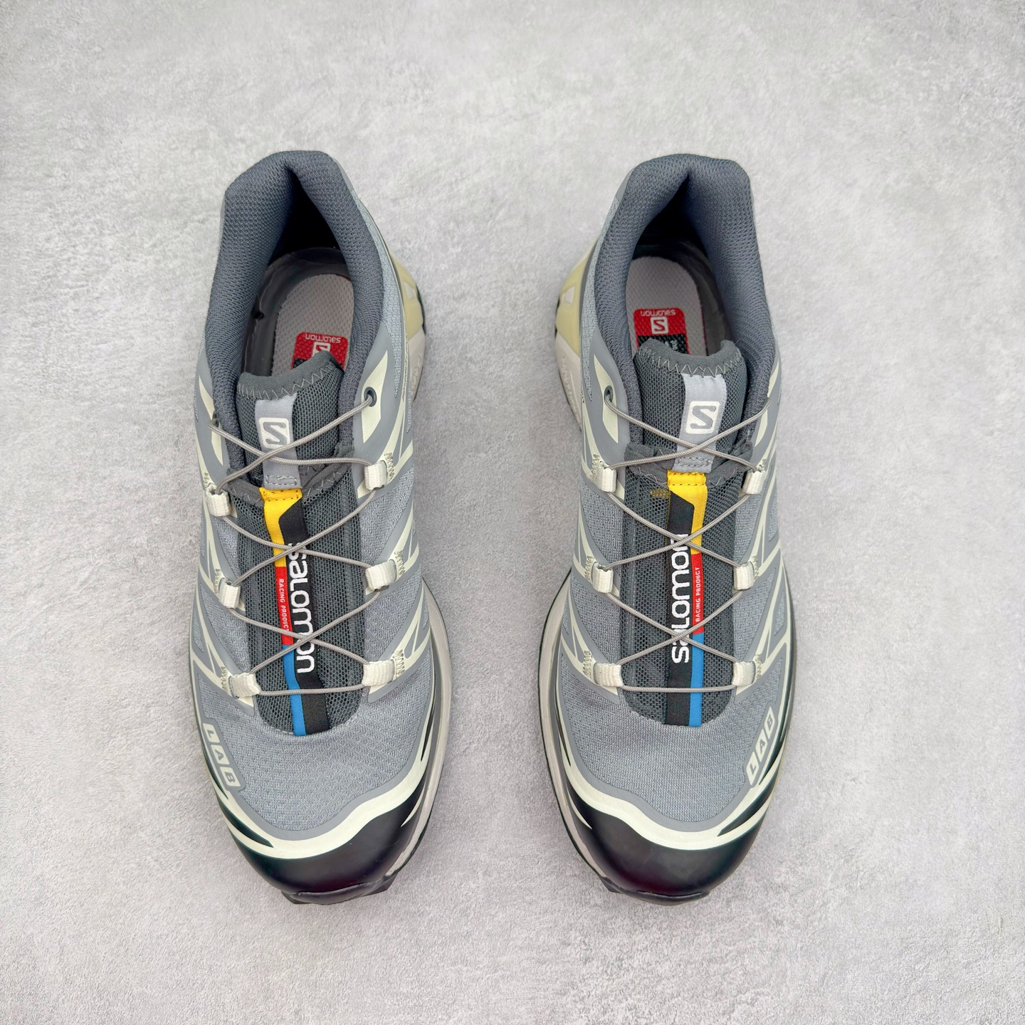 图片[2]-＃纯原福利 Salomon 萨洛蒙 XT-6 复古机能户外跑鞋 这双XT-6 鞋面以锯齿状的包裹系统呈现 在黑色基底之下加入了各种色点缀 内嵌式的袜套设计与 Quicklace 系带系统一道 实现了立体包裹与精准贴合 结合 Contagrip 大底科技 让穿着者可以轻松驾驭户外与通勤下的任何运动生活场景 无缝鞋身户外随意纵横 颜值与脚感兼备 出街通勤 绝对非常吸睛 你值得拥有 尺码：36 36.5 37.5 38 38.5 39 40 40.5 41 42 42.5 43 44 44.5 45-选品中心