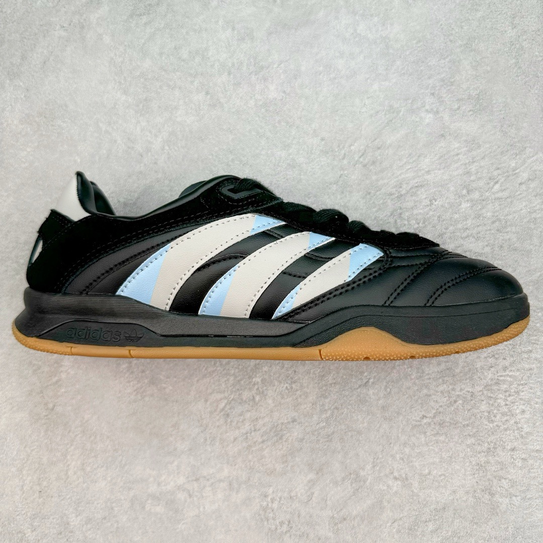 图片[5]-AD Predator Mundial 猎鹰世界杯系列德训足球风百搭低帮休闲运动鞋继充满怀旧气息的 Predator 24 获得巨大成功之后，adidas Originals 为我们带来了Predator Mundial——一款纯粹的生活方式单品，承载了 Copa Mundial 的历史和传统，结合了 Predator 的性能美学，并重新包装为街道。它最初有两种配色：经典的“Core Black/Cloud White/Crystal White”外观，其中还加入了红色来完成传统的 Predator 外观，以及,它淡化了颜色链接到 Predator，以获得更加生活方式主导的外观。 尺码：36 36⅔ 37⅓ 38 38⅔ 39⅓ 40 40⅔ 41⅓ 42 42⅔ 43⅓ 44 45-选品中心