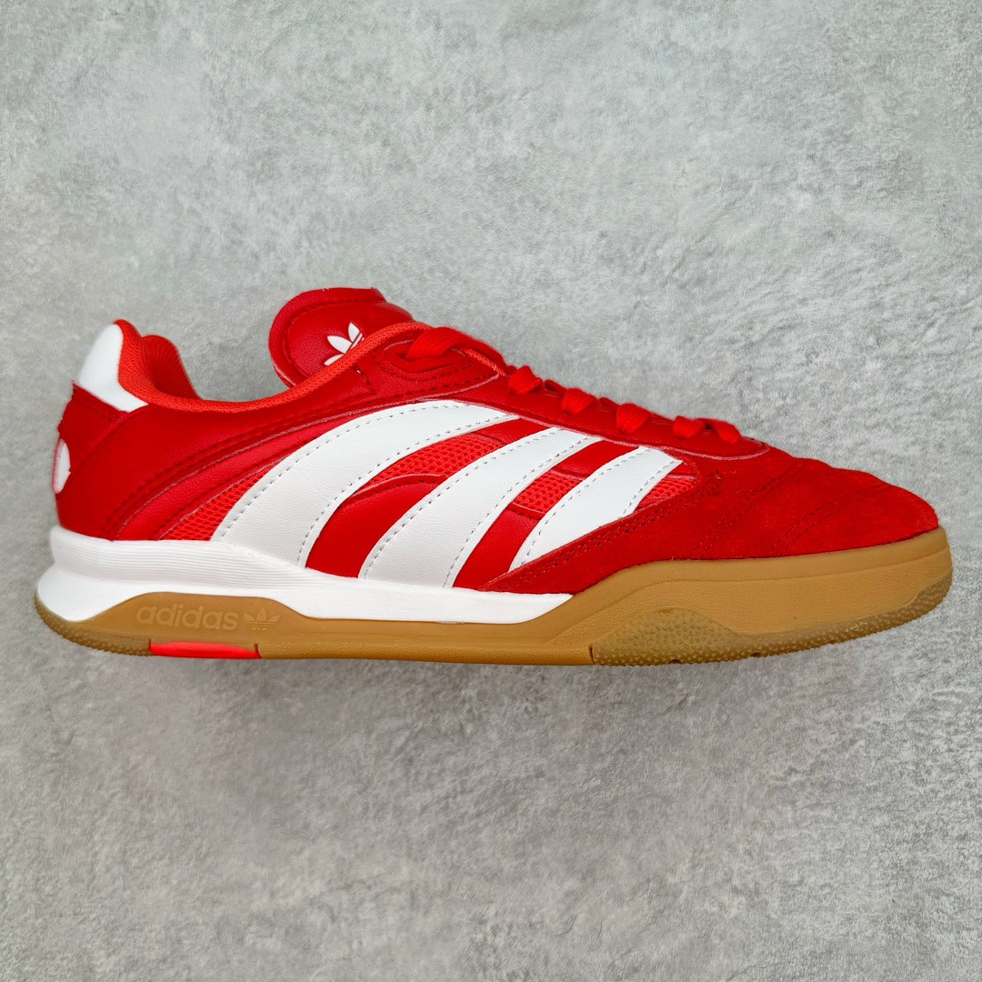 图片[3]-AD Predator Mundial 猎鹰世界杯系列德训足球风百搭低帮休闲运动鞋继充满怀旧气息的 Predator 24 获得巨大成功之后，adidas Originals 为我们带来了Predator Mundial——一款纯粹的生活方式单品，承载了 Copa Mundial 的历史和传统，结合了 Predator 的性能美学，并重新包装为街道。它最初有两种配色：经典的“Core Black/Cloud White/Crystal White”外观，其中还加入了红色来完成传统的 Predator 外观，以及,它淡化了颜色链接到 Predator，以获得更加生活方式主导的外观。 尺码：36 36⅔ 37⅓ 38 38⅔ 39⅓ 40 40⅔ 41⅓ 42 42⅔ 43⅓ 44 45-选品中心