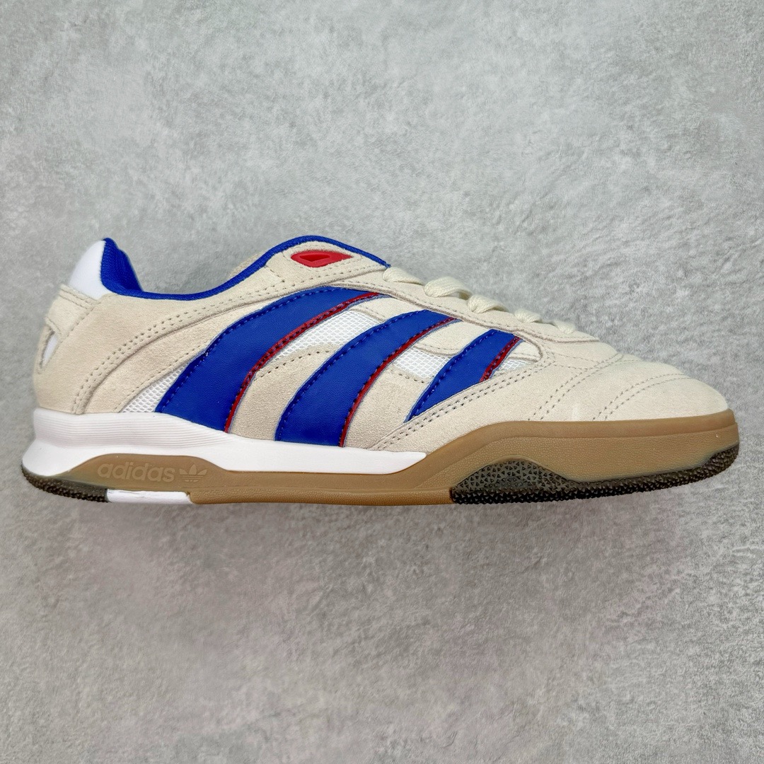 图片[2]-AD Predator Mundial 猎鹰世界杯系列德训足球风百搭低帮休闲运动鞋继充满怀旧气息的 Predator 24 获得巨大成功之后，adidas Originals 为我们带来了Predator Mundial——一款纯粹的生活方式单品，承载了 Copa Mundial 的历史和传统，结合了 Predator 的性能美学，并重新包装为街道。它最初有两种配色：经典的“Core Black/Cloud White/Crystal White”外观，其中还加入了红色来完成传统的 Predator 外观，以及,它淡化了颜色链接到 Predator，以获得更加生活方式主导的外观。 尺码：36 36⅔ 37⅓ 38 38⅔ 39⅓ 40 40⅔ 41⅓ 42 42⅔ 43⅓ 44 45-选品中心