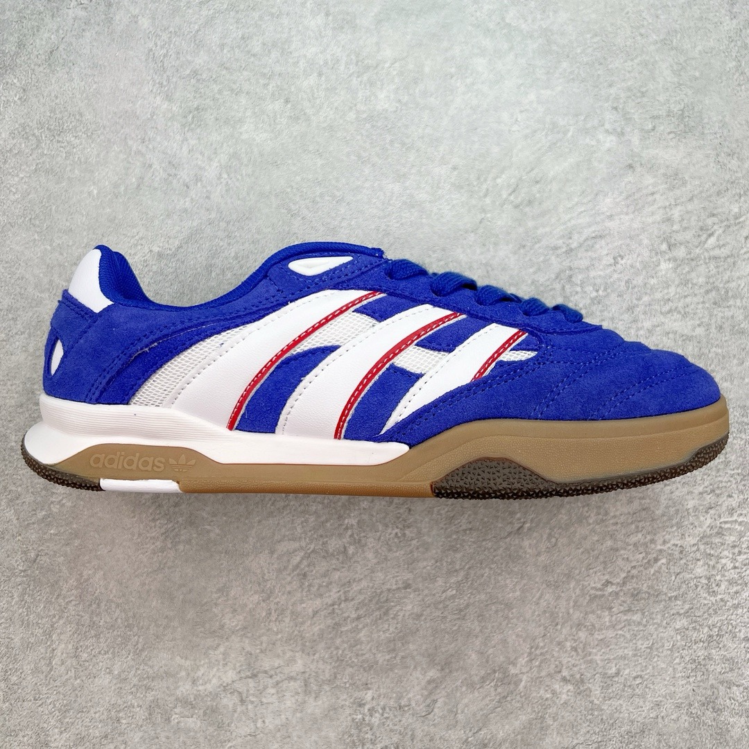 AD Predator Mundial 猎鹰世界杯系列德训足球风百搭低帮休闲运动鞋继充满怀旧气息的 Predator 24 获得巨大成功之后，adidas Originals 为我们带来了Predator Mundial——一款纯粹的生活方式单品，承载了 Copa Mundial 的历史和传统，结合了 Predator 的性能美学，并重新包装为街道。它最初有两种配色：经典的“Core Black/Cloud White/Crystal White”外观，其中还加入了红色来完成传统的 Predator 外观，以及,它淡化了颜色链接到 Predator，以获得更加生活方式主导的外观。 尺码：36 36⅔ 37⅓ 38 38⅔ 39⅓ 40 40⅔ 41⅓ 42 42⅔ 43⅓ 44 45-选品中心