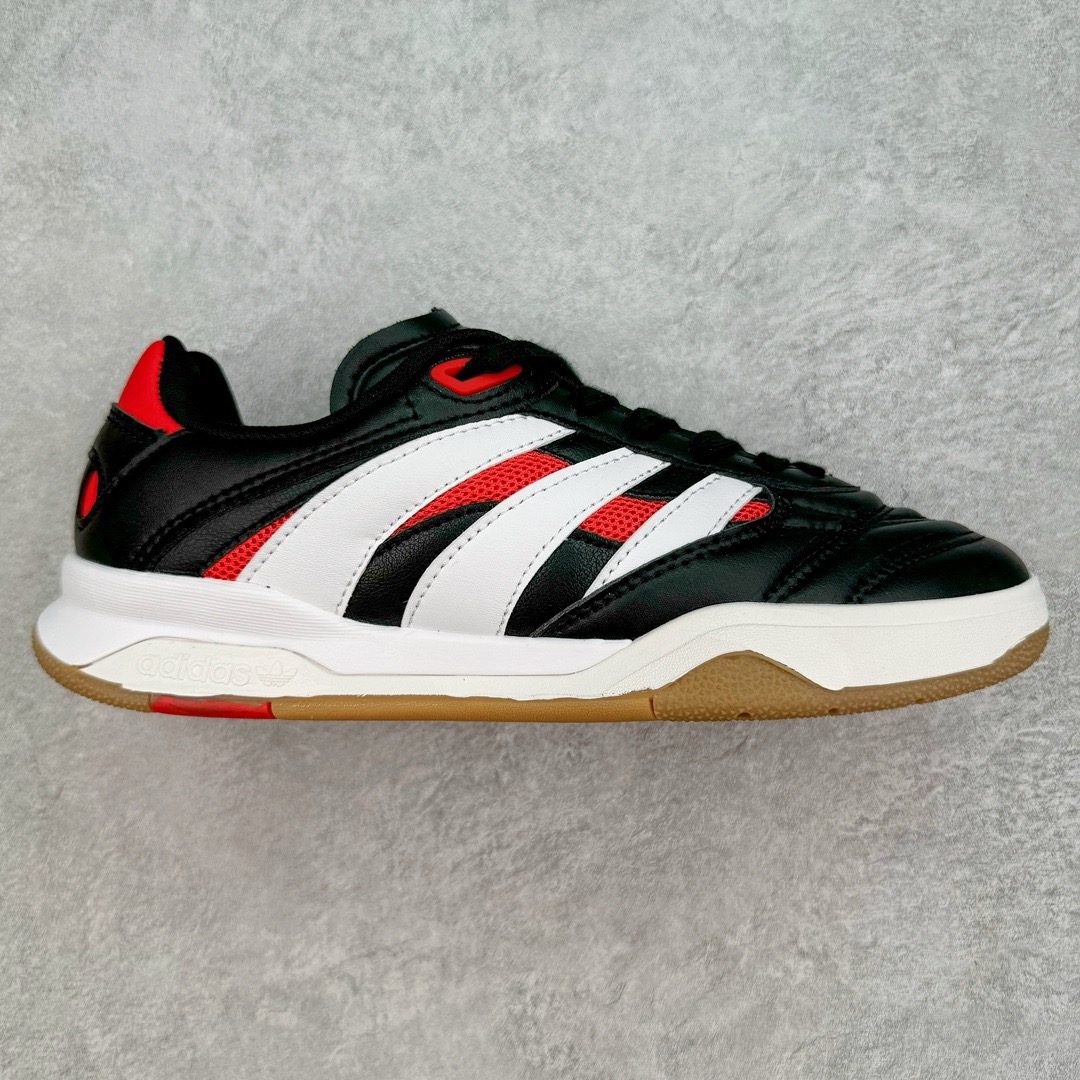 图片[4]-AD Predator Mundial 猎鹰世界杯系列德训足球风百搭低帮休闲运动鞋继充满怀旧气息的 Predator 24 获得巨大成功之后，adidas Originals 为我们带来了Predator Mundial——一款纯粹的生活方式单品，承载了 Copa Mundial 的历史和传统，结合了 Predator 的性能美学，并重新包装为街道。它最初有两种配色：经典的“Core Black/Cloud White/Crystal White”外观，其中还加入了红色来完成传统的 Predator 外观，以及,它淡化了颜色链接到 Predator，以获得更加生活方式主导的外观。 尺码：36 36⅔ 37⅓ 38 38⅔ 39⅓ 40 40⅔ 41⅓ 42 42⅔ 43⅓ 44 45-选品中心