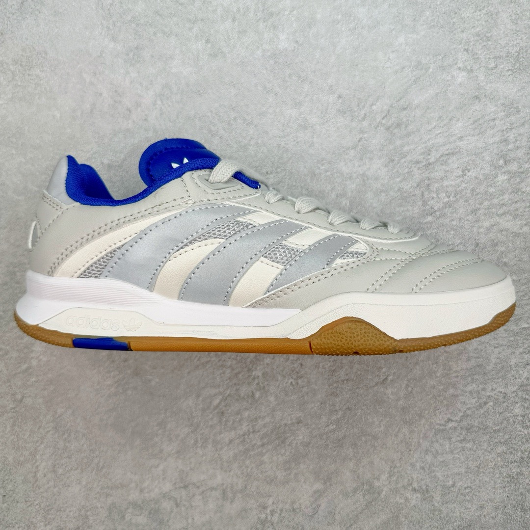 图片[6]-AD Predator Mundial 猎鹰世界杯系列德训足球风百搭低帮休闲运动鞋继充满怀旧气息的 Predator 24 获得巨大成功之后，adidas Originals 为我们带来了Predator Mundial——一款纯粹的生活方式单品，承载了 Copa Mundial 的历史和传统，结合了 Predator 的性能美学，并重新包装为街道。它最初有两种配色：经典的“Core Black/Cloud White/Crystal White”外观，其中还加入了红色来完成传统的 Predator 外观，以及,它淡化了颜色链接到 Predator，以获得更加生活方式主导的外观。 尺码：36 36⅔ 37⅓ 38 38⅔ 39⅓ 40 40⅔ 41⅓ 42 42⅔ 43⅓ 44 45-选品中心