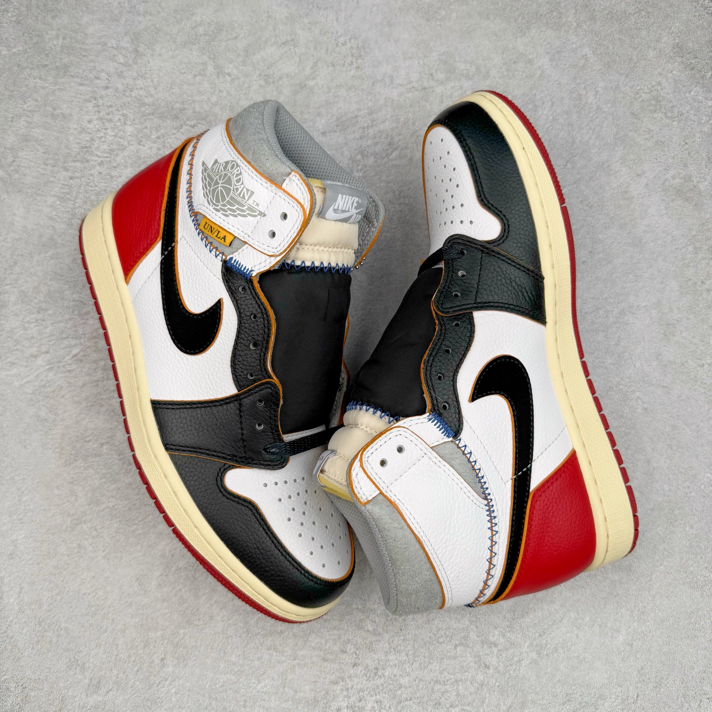 图片[3]-＃XP纯原 Union x Air Jordan AJ1 Retro High NRG 联名四色拼接黑白红 BV1300-106 原盒原配 原厂拉帮工艺 针距密度一致 全新升级网板中底 原楦原纸板开发 后跟弧度收口自然不对折 极致一眼正品既视感 原厂皮料 进口玻璃冲刀皮料裁剪零毛边 承诺百分百一致原鞋 全鞋电脑针车工艺 鞋面清洁度最高QC检验标准 控制溢胶 飞翼3D高频深度立体 鞋盒、防尘纸 均采购来自原厂 尺码：36 36.5 37.5 38 38.5 39 40 40.5 41 42 42.5 43 44 44.5 45 46 47.5-选品中心