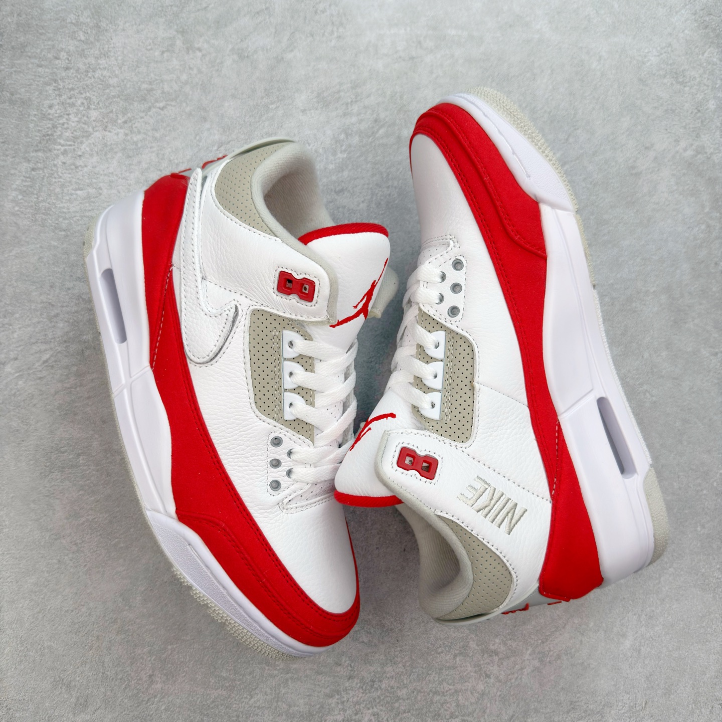 图片[3]-＃FQ福利特价 Air Jordan AJ3 系列 口碑大厂出品 原纸板楦头开发 定制优质皮料 完美鞋型匹配公司货 正确TPU鞋舌锁扣 最新原厂底模 大底卡色咬花完美 鞋柜必备鞋款 终端现货供应 尺码：40 40.5 41 42 42.5 43 44 44.5 45 46-选品中心