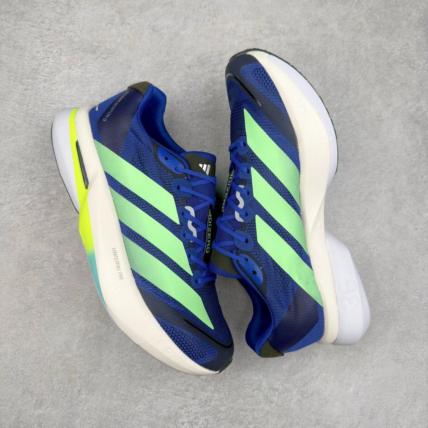 图片[3]-AD Adizero Boston 13 夏季透气网眼竞速跑鞋 JS4944 融合Lightstrike和Lightstrike Pro技术 采用乙烯/乙酸乙烯酯(EVA)材质 打造舒适中底 含ENERGYROD能量碳柱 旨在为步伐添活力 尺码：36 36.5 37 38 38.5 39 40 40.5 41 42 42.5 43 44 44.5 45-选品中心