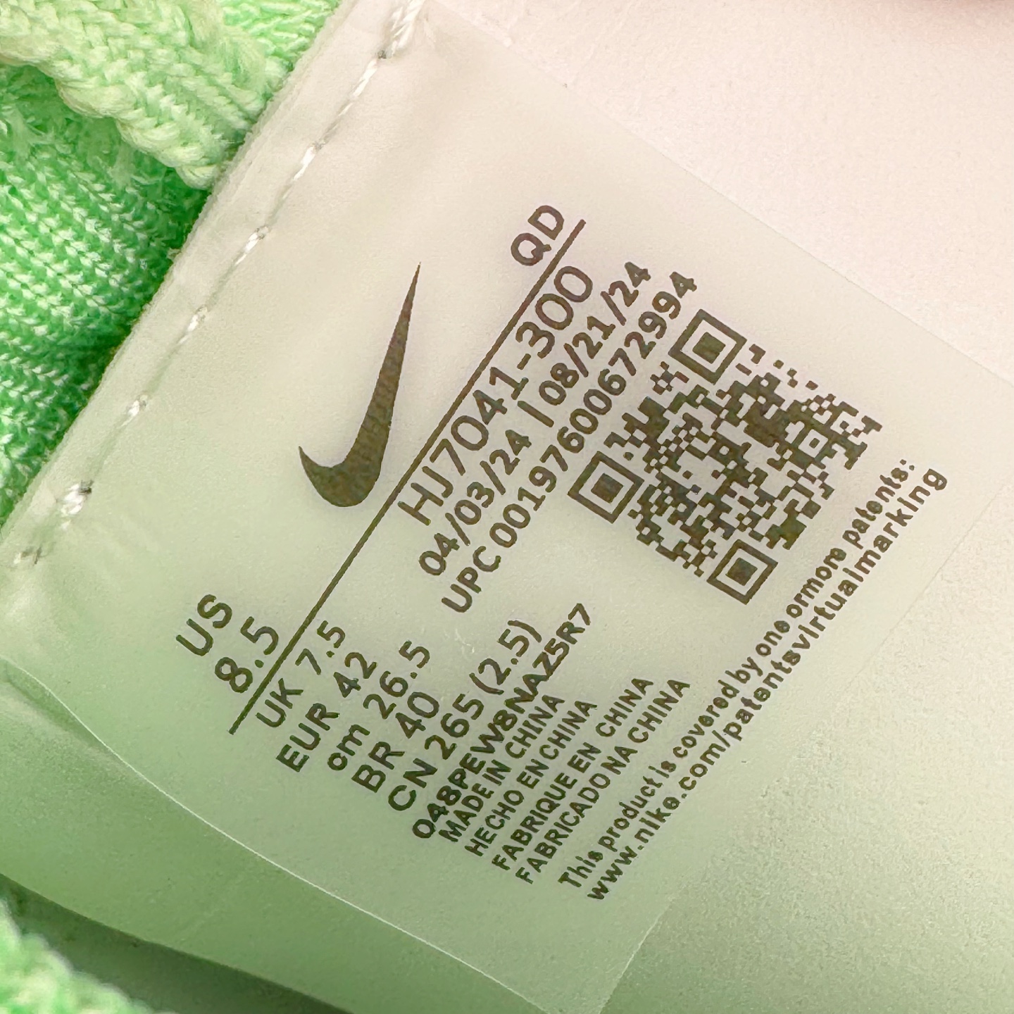 图片[10]-＃JC纯原 NK Air Zoom Alphafly NEXT% 3 2024全新马拉松超级跑鞋 HJ7041-300 有史以来最轻盈、测试次数最多的NK Alphafly 经过精英马拉松运动员的测试验证 并搭载Air Zoom气垫 旨在助力跑者实现突破 取得更佳的成绩 在开发过程中 Alphafly 3帮助耐克运动员凯尔文·基普图姆（Kelvin Kiptum）以2：00：35的成绩刷新了马拉松世界纪录 Alphafly的动力设计没有改变——Air Zoom气垫单元、Flyplate碳纤维板和ZoomX泡绵 但是整体系统的制作方法略有调整 优化和提升了对运动员的帮助 主要更新包括一体式鞋底 提供顺畅稳定的“后跟到脚趾”过渡；更宽的全长Flyplate碳纤维板提供稳定助推力 全新Fast Shot外底保证出色牵引力和抓地力 全新Atomknit 3.0鞋面提供更强的控制力、透气性和中足支撑力 尺码：36 36.5 37.5 38 38.5 39 40 40.5 41 42 42.5 43 44 44.5 45 46-选品中心