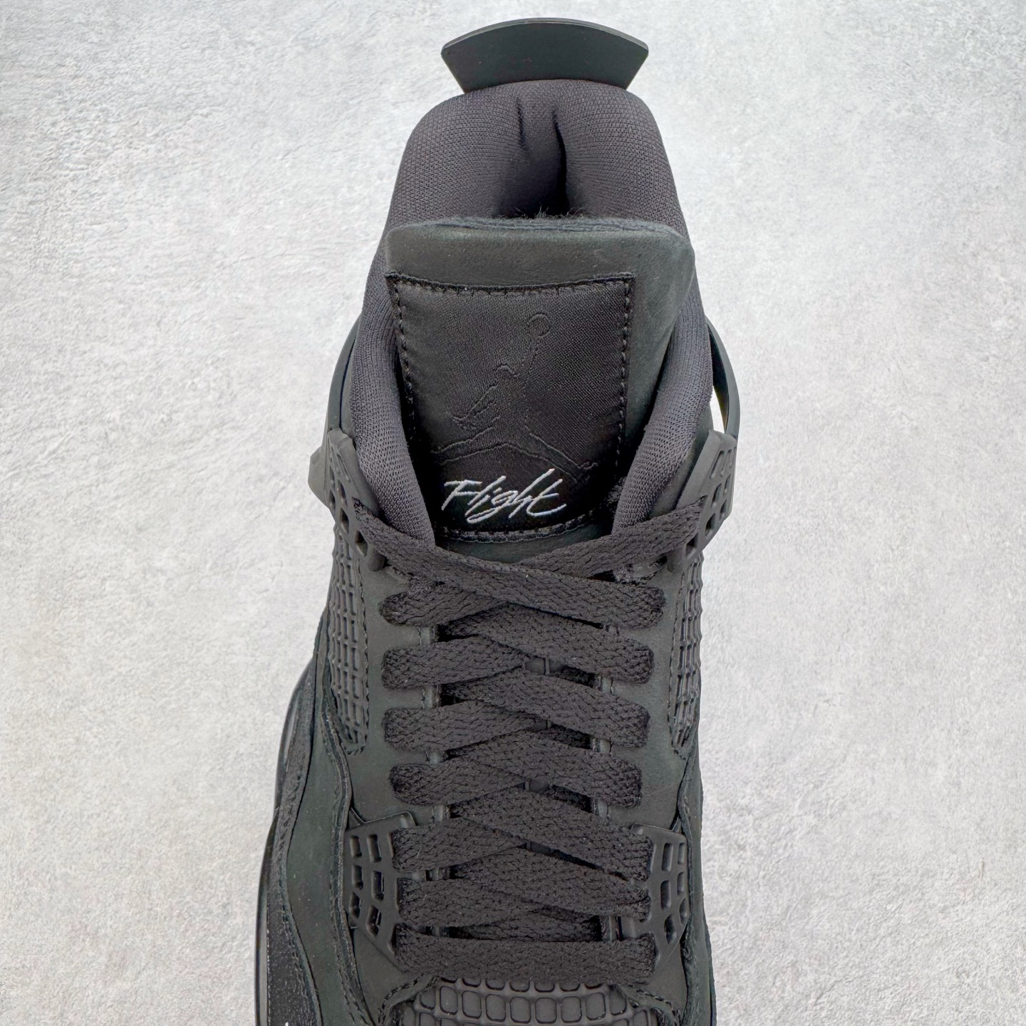 图片[5]-＃K版纯原 Nigel Sylvester x Air Jordan AJ4 Retro 联名黑魂 货号：HF4340-001 全新升级改良 原鞋原楦原纸板同源开发 完美呈现乔4的版型 内侧正确双色网格 还原细节 原厂皮料 正确气垫颜色 正确网格工艺 正确拉帮工艺 全鞋原装材料制作 原档案原模具打造 支持全方位与正品对比 尺码：40 40.5 41 42 42.5 43 44 44.5 45 46 47.5-选品中心