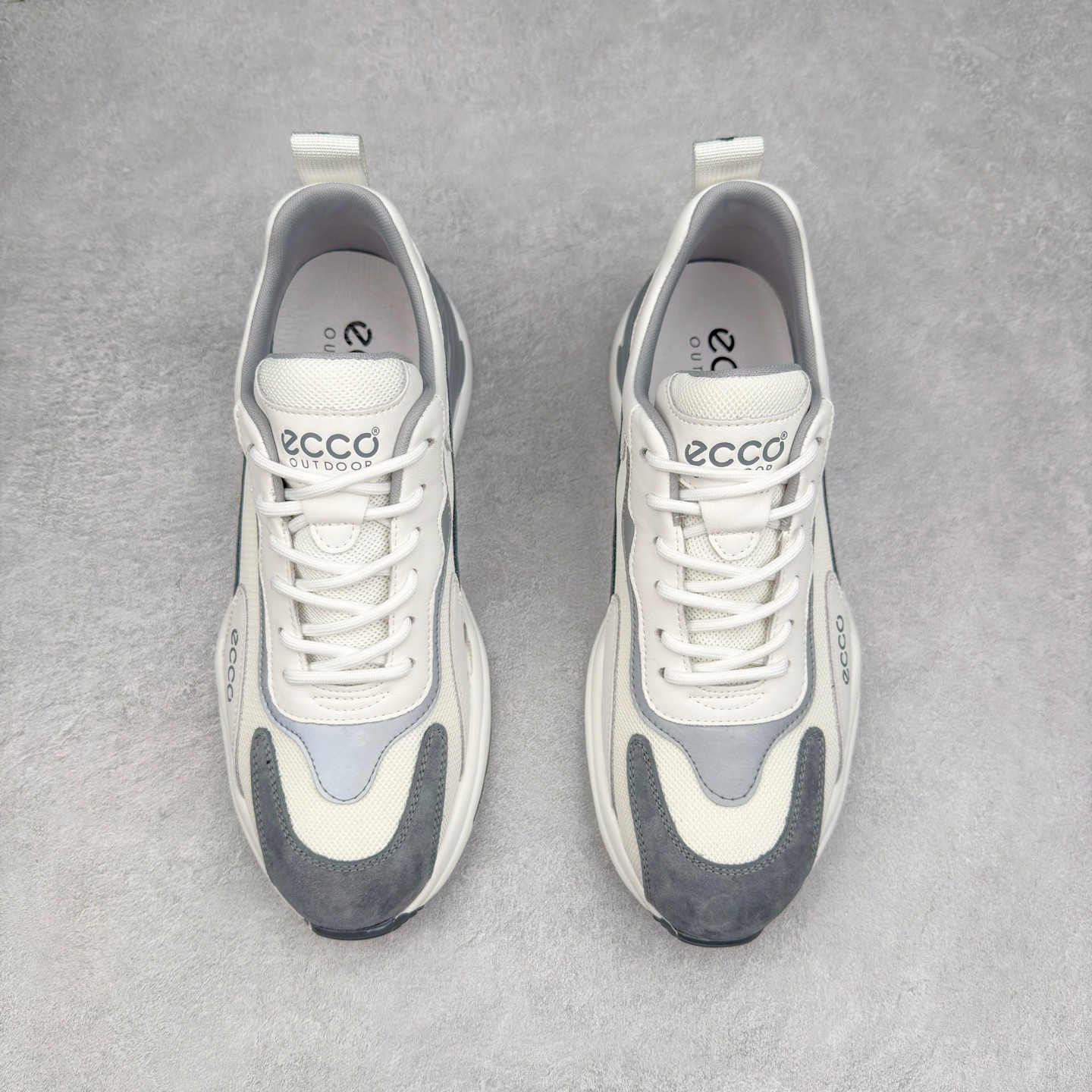 图片[2]-ECCO爱步男鞋夏季新款时尚运动鞋 潮流拼接华夫鞋健步鞋 复古跑鞋老爹鞋 品质牛皮与反绒剖面牛皮拼接 透气网布促进鞋内空气流动 质感细腻 舒适透气 鞋面撞色设计，打造现代时尚外观 多种材质拼接 休闲百搭 简约利落PU+TPU中底 橡胶大底 抓地力强 轻盈缓震 舒适回弹 具有良好的防滑耐磨性 时尚个性 出街有型 尺码：38 39 40 41 42 43 44（皮鞋码）-选品中心