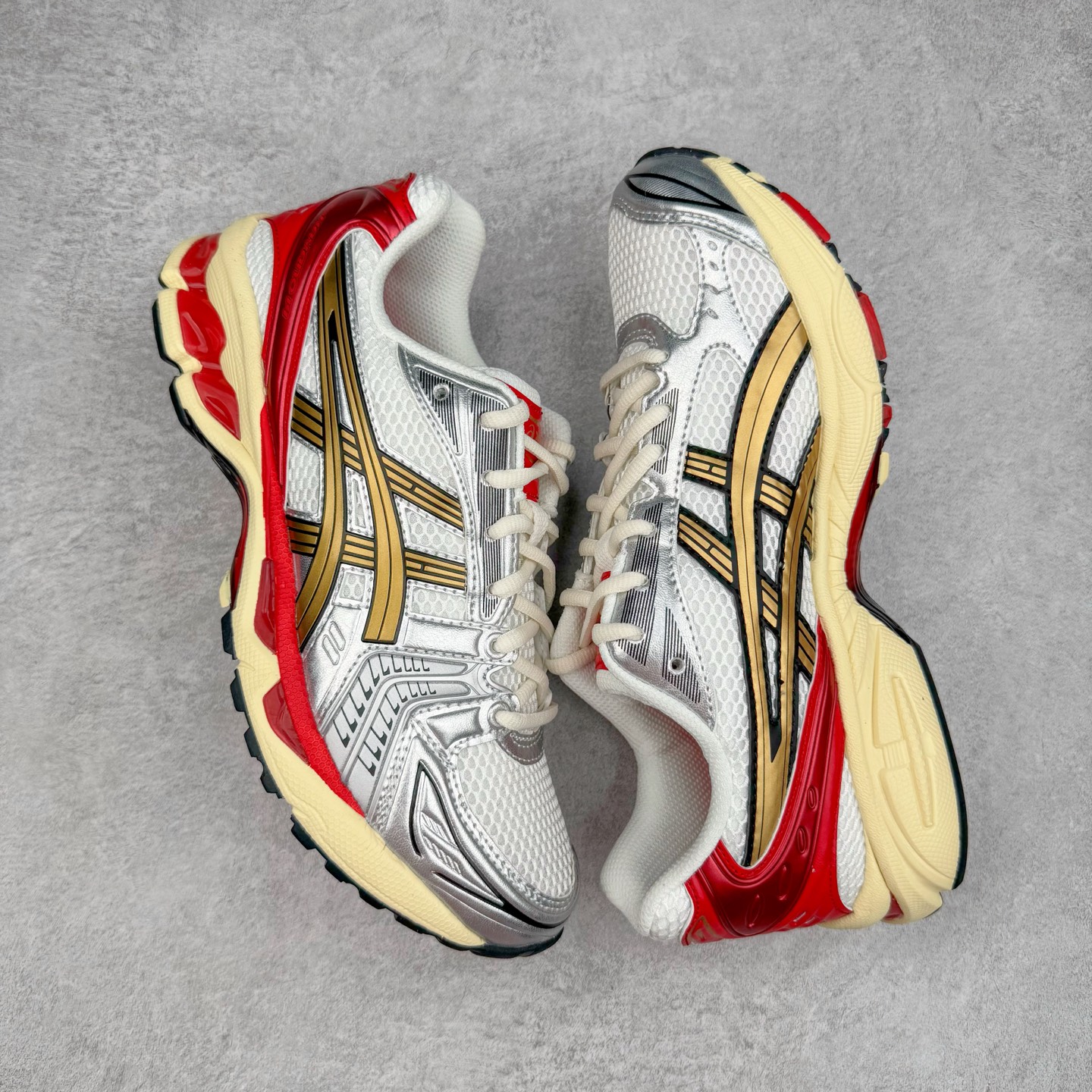 图片[3]-＃ZC总裁 Asics Gel-Kayano K14 亚瑟士系列复古舒适织物合成革减震防滑耐磨低帮休闲跑步鞋 市场顶级版本 原装纸板楦头开发 独家私模五层组合大底 原厂定制缓震硅胶加持 原盒原配 官方四联吊牌 一比一同步原鞋工艺和用料 鞋面原厂“三明治”多层网布 区别其他同价版本 鞋垫采用原厂OrthoLite欧索莱材质 非普通海玻璃鞋垫 后跟一样采用了GEL缓震胶 整体系列设计非常的科技感 锻炼跑步的同时让你一样时尚百搭 尺码：36 37 37.5 38 39 39.5 40 40.5 41.5 42 42.5 43.5 44 44.5 45 46-选品中心