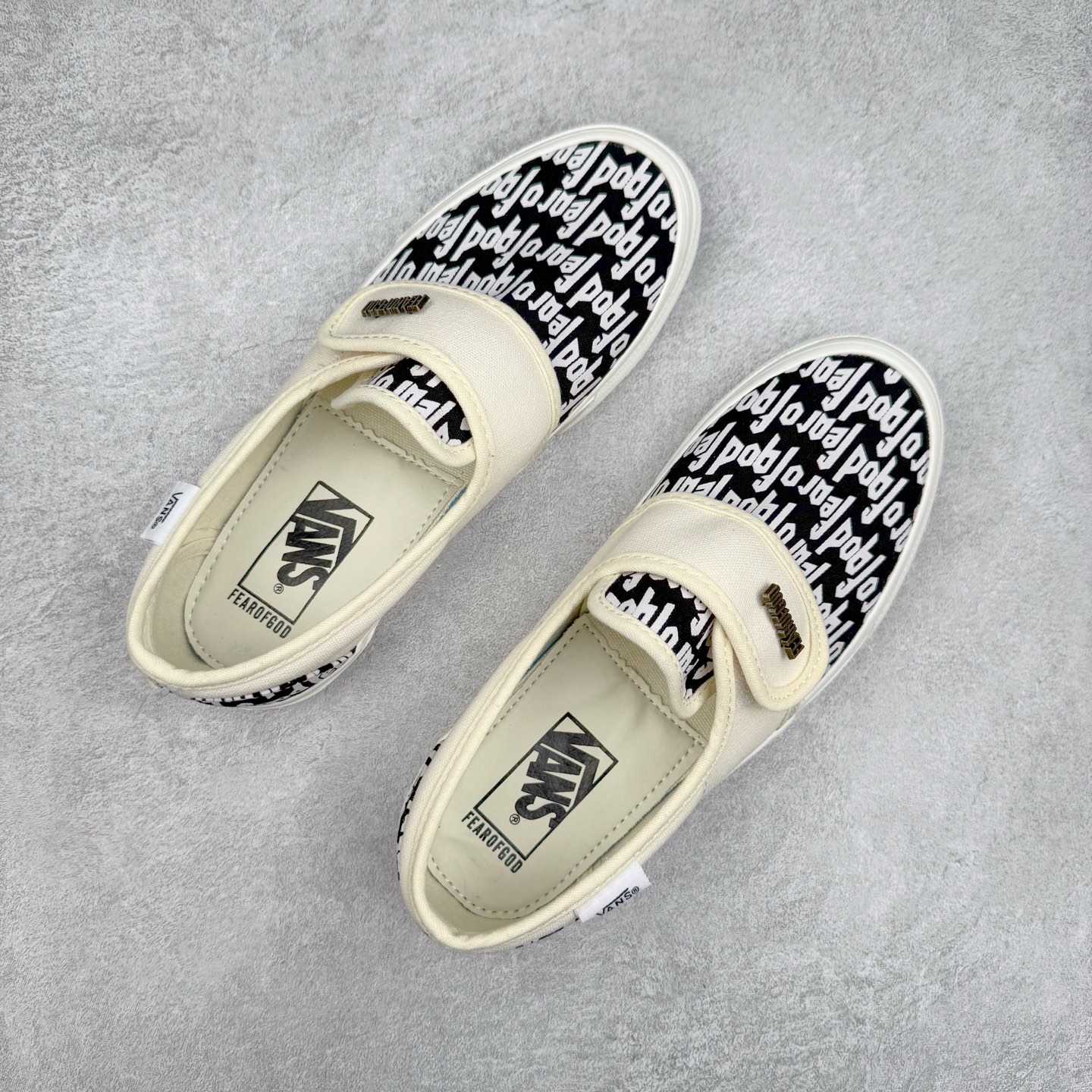图片[3]-Fear of Fog x Vans Slip-On 47 V DX FOG联名高街黑白棋盘格懒人魔术贴一脚蹬帆布鞋 货号：VN0A3J9FPZR 尺码：35-44（36.5 38.5 40.5 42.5）-选品中心