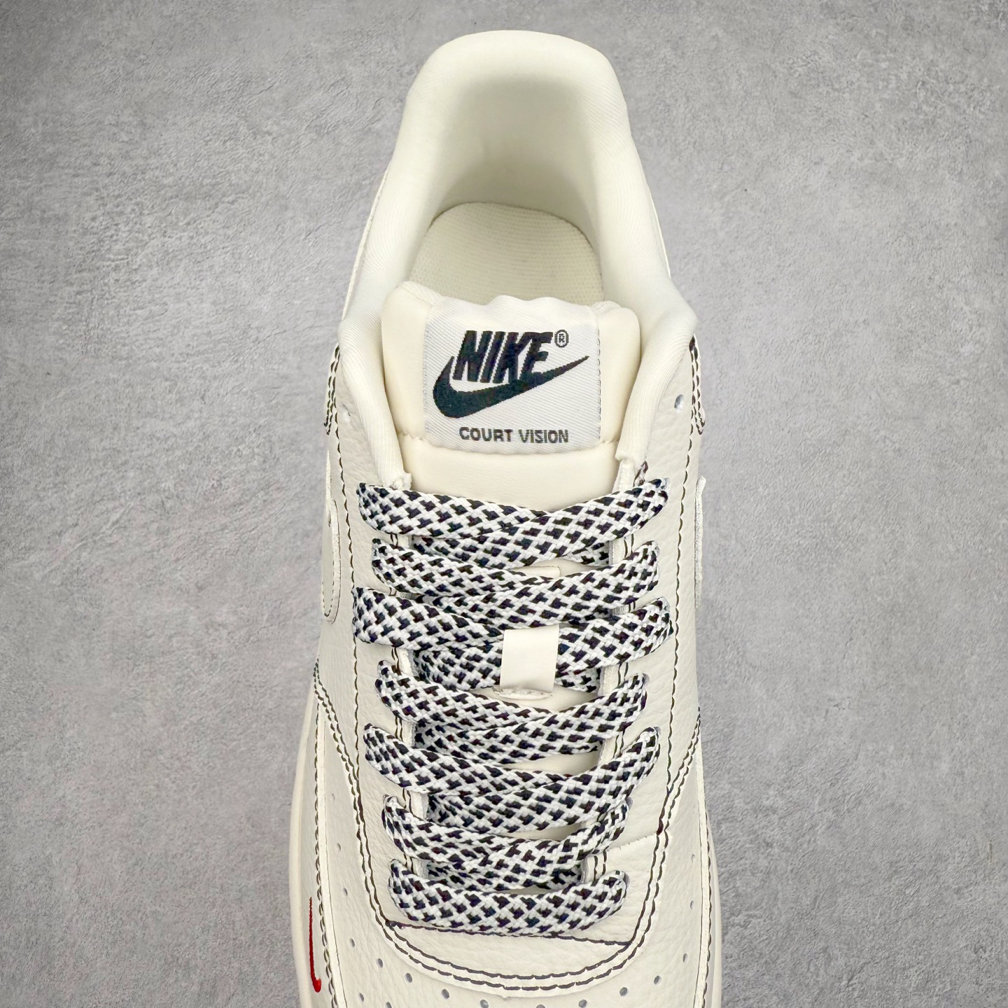 图片[5]-NK Court Vision 1 Low 低帮板鞋 “Supreme联名——黑线生胶” CS5288-013 折边针车 工艺难度大 原楦头原纸板 原装鞋盒 定制五金配件 内置全掌气垫 原厂鞋底 尺码：36 36.5 37.5 38 38.5 39 40 40.5 41 42 42.5 43 44 44.5 45-选品中心