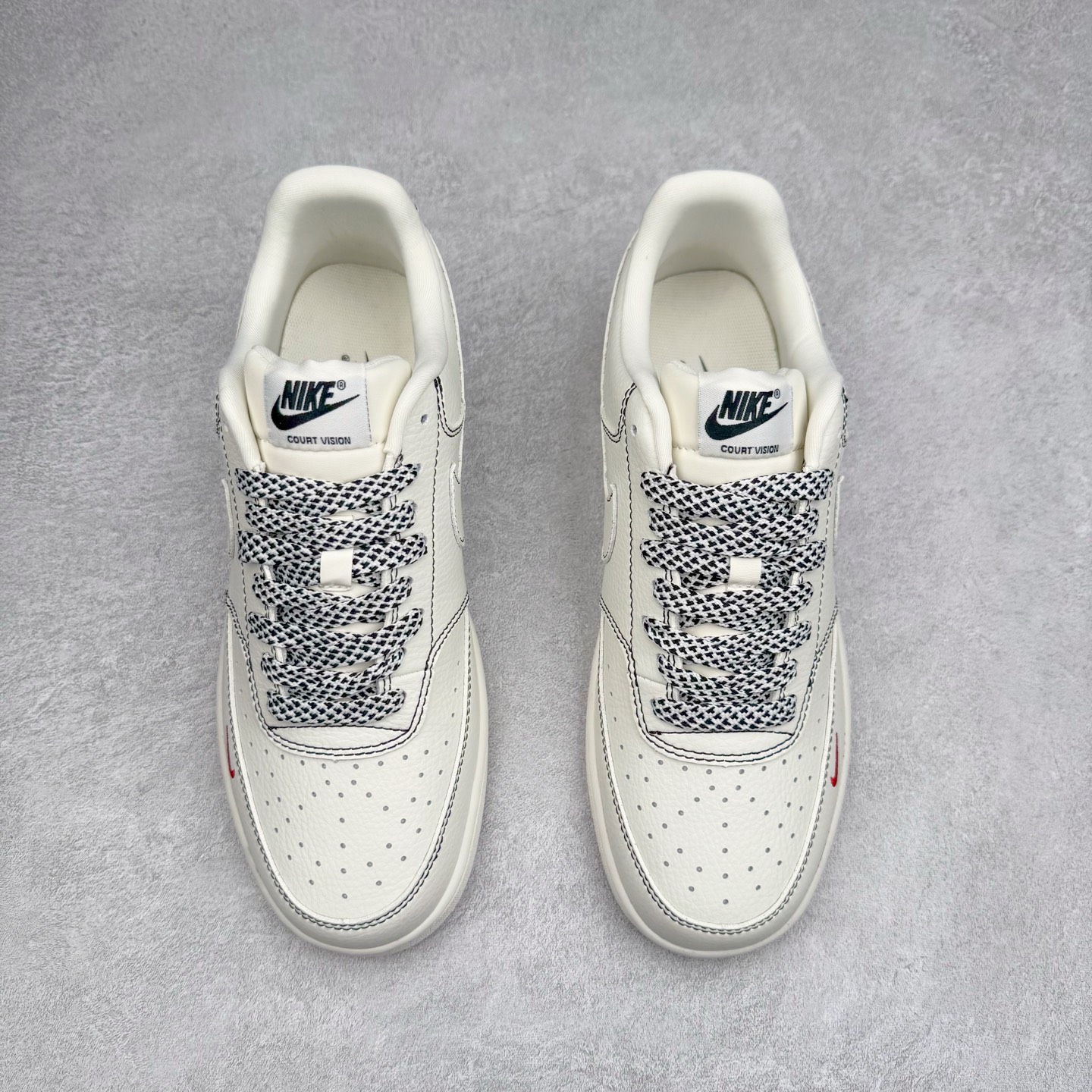 图片[2]-NK Court Vision 1 Low 低帮板鞋 “Supreme联名——黑线生胶” CS5288-013 折边针车 工艺难度大 原楦头原纸板 原装鞋盒 定制五金配件 内置全掌气垫 原厂鞋底 尺码：36 36.5 37.5 38 38.5 39 40 40.5 41 42 42.5 43 44 44.5 45-选品中心