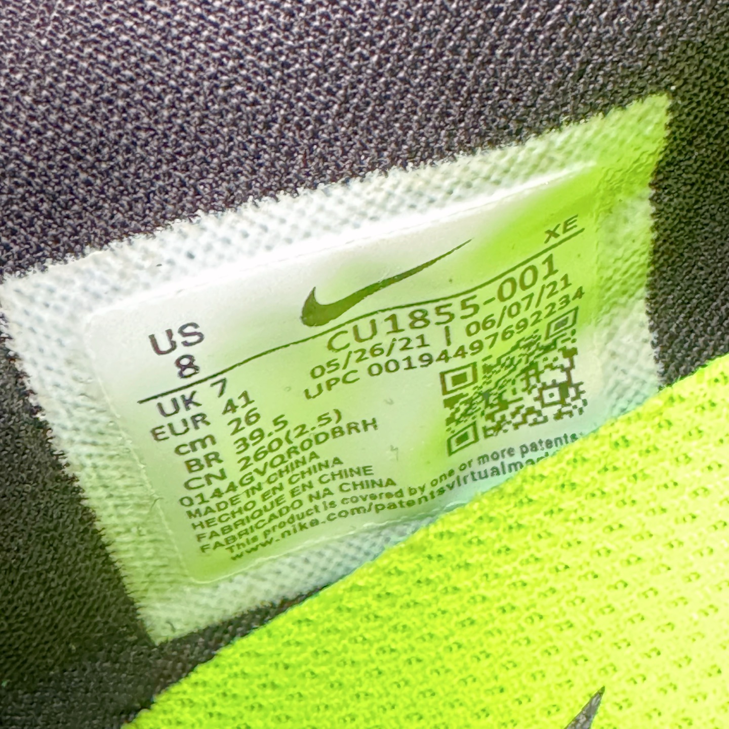 图片[11]-＃TG纯原 NK Air Zoom Vomero 15 编织 网布织物减震防滑耐磨低帮气垫休闲跑步鞋 黑白 CU1855-001 泰光Zp特供批次 市面唯一支持实战的跑鞋 原档案数据原厂网纱 正确高频花纹 前后掌内置Zoom Air气垫 原装MD大底 脚感完美还原 原盒原配 QC检验、钢印 俱全 原底科技 同步原版 脚感堪比Boost 实拍调校N版已经零色差零失真 百分百还原实物色彩所见即所得 不存在货不对板色差等低级问题 选购参考实物拍摄 不混卖不参货 只用心做好货严格选品 承诺混一赔十 尺码：36 36.5 37.5 38 38.5 39 40 40.5 41 42 42.5 43 44 44.5 45-选品中心