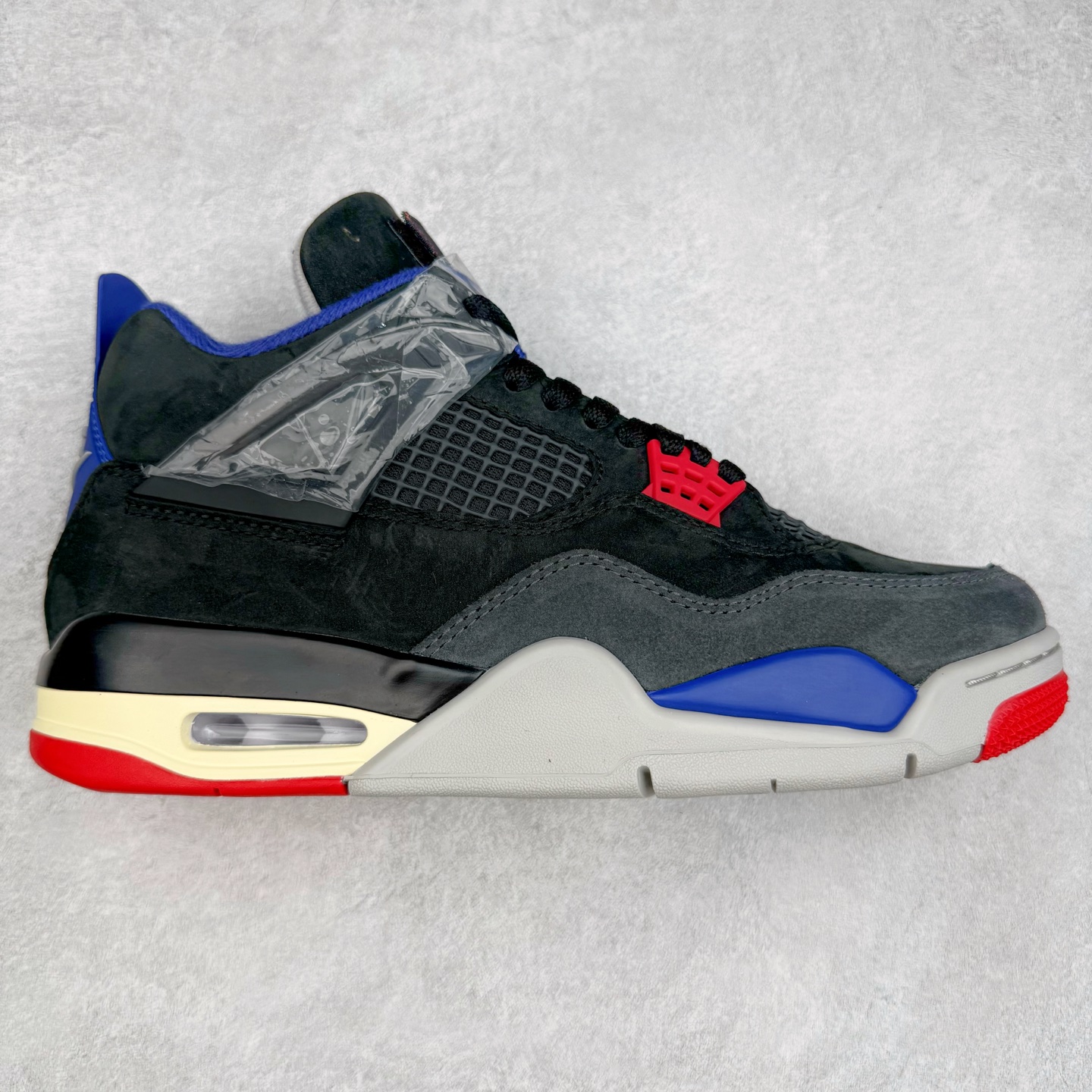 ＃K版纯原 Air Jordan AJ4 Rare Air Laser 稀有空气 黑蓝红 FV5029-003 全新升级改良 原鞋原楦原纸板同源开发 完美呈现乔4的版型 内侧正确双色网格 还原细节 原厂皮料 正确气垫颜色 正确网格工艺 正确拉帮工艺 全鞋原装材料制作 原档案原模具打造 支持全方位与正品对比 尺码：36 36.5 37.5 38 38.5 39 40 40.5 41 42 42.5 43 44 44.5 45 46 47.5-选品中心