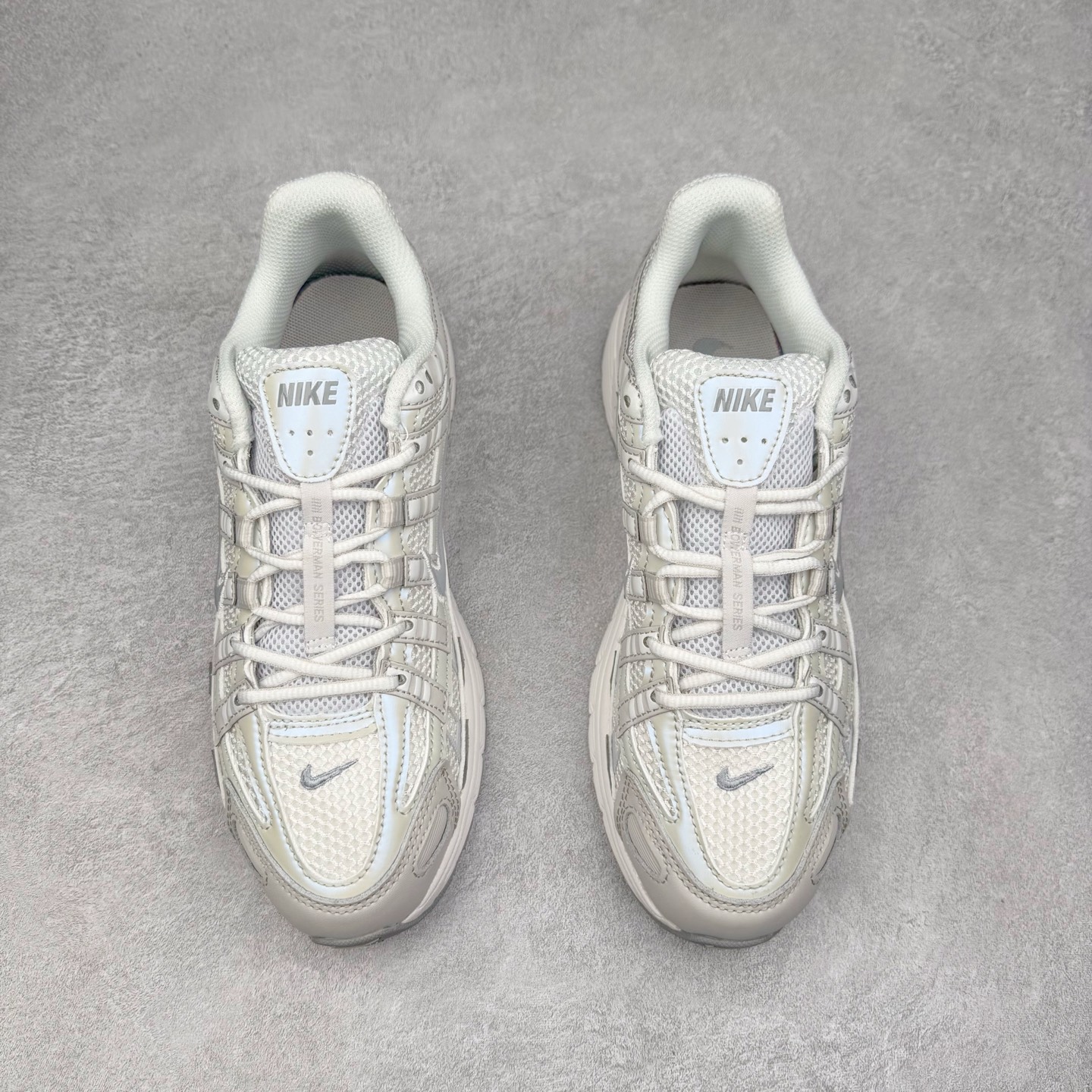 图片[2]-NK P-6000 系列低帮复古老爹风休闲运动舒适慢跑鞋 IF1756-100 融合 Pegasus 过往运动鞋设计 助力 21 世纪早期跑步运动跃升时尚新高度 采用透气网眼布、运动风格线条和耐穿覆面 兼具吸睛外观和舒适感受 中底泡绵以田径赛道为灵感 打造厚实设计 缔造出众缓震性能 尺码：36 36.5 37.5 38 38.5 39 40 40.5 41 42 42.5 43 44 44.5 45-选品中心