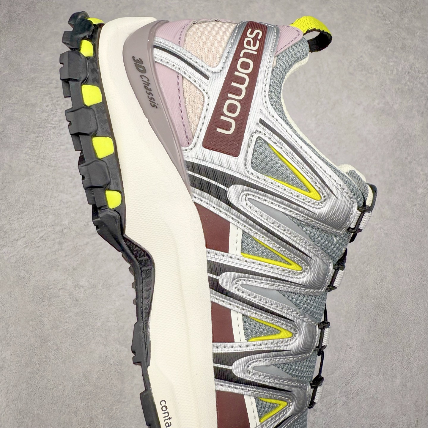 图片[6]-＃HP纯原 SALOMON XA Pro 3D ADV 萨洛蒙潮流越野机能户外功能鞋 虎扑平台特供订单 耗时半年巨作 全套原纸板楦头开发 原厂特供网布配套加持 确保原汁原味 完美呈现版型 原档数据独家私模五层组合大底 男女鞋同步官方开发至46.5 原装Ortholite轻量化鞋垫 中底布带钢印编号 原厂TPU锁扣 进口港宝加持 后跟自然饱满 还原公司包裹性 鞋面采用SENSIFT贴合技术 全方位贴合包裹脚型 鞋跟部鞋底牵引设计 提供强大的抓地性能 更适应野外崎岖不平的道路 其3D ADVANCED CHASSIS底盘 材料轻量大化 钉齿设计更具稳定性 防护性 鞋底易磨损区运用CONTAGRIP高耐磨材料 应对城市硬质路面长距离跑考验 尺码：36 36.5 37.5 38 38.5 39 40 40.5 41 42 42.5 43 44 44.5 45 46 46.5-选品中心