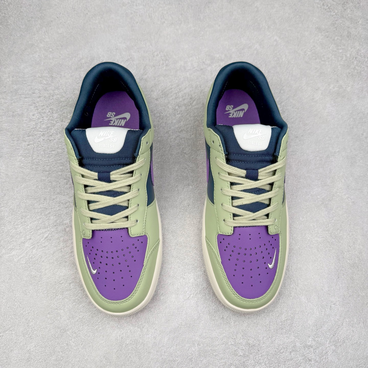 图片[2]-NK SB Force 58 空军58系列低帮休闲运动滑板板鞋 DV5476-300 鞋面由帆布和麂皮拼接 层次感丰富 搭配硫化外底 耐磨耐穿 鞋舌及中底后跟处饰有SB Logo 表明鞋款身份 采用包边设计 经久耐穿 硫化结构则有效提升灵活性 穿上这款全新推出的创意力作 助你耀动街头 尺码：36 36.5 37.5 38 38.5 39 40 40.5 41 42 42.5 43 44 45-选品中心