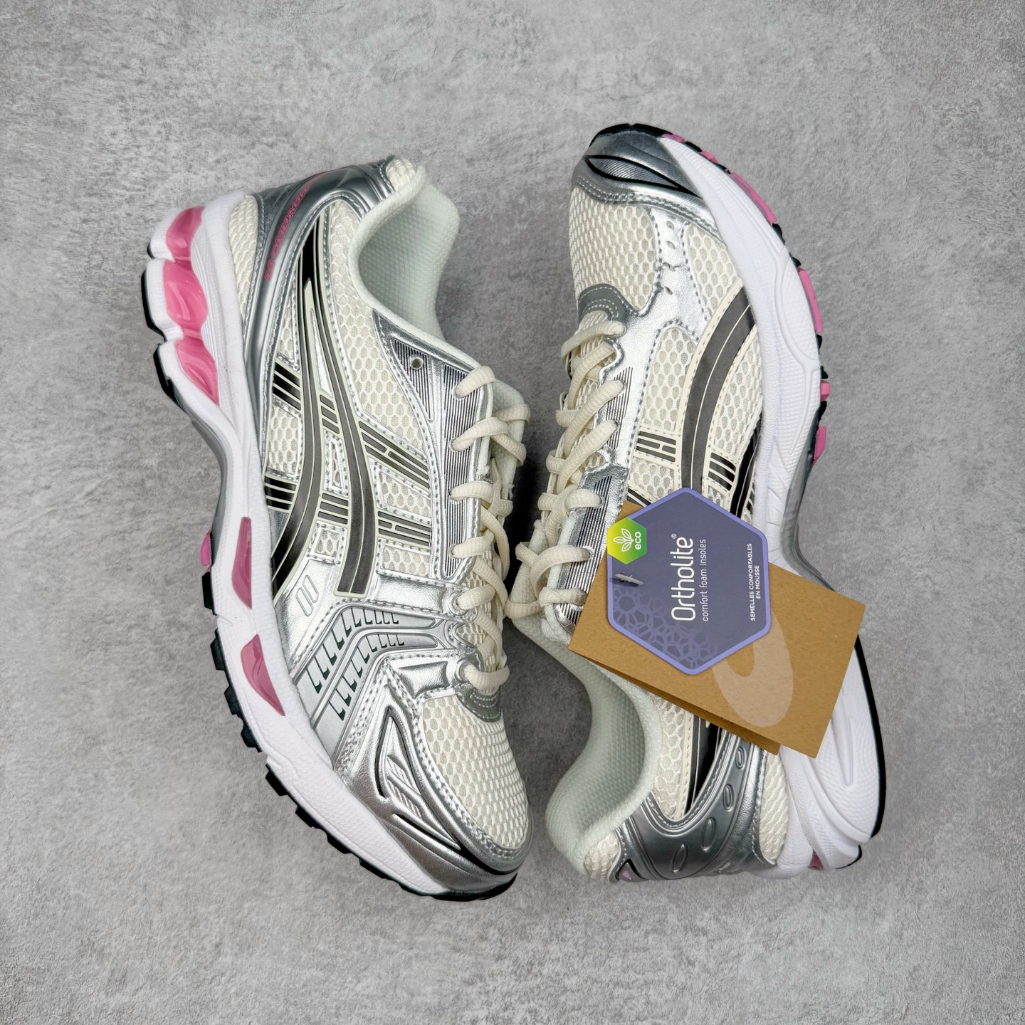 图片[3]-＃ZC总裁 Asics Gel-Kayano K14 亚瑟士系列复古舒适织物合成革减震防滑耐磨低帮休闲跑步鞋 市场顶级版本 原装纸板楦头开发 独家私模五层组合大底 原厂定制缓震硅胶加持 原盒原配 官方四联吊牌 一比一同步原鞋工艺和用料 鞋面原厂“三明治”多层网布 区别其他同价版本 鞋垫采用原厂OrthoLite欧索莱材质 非普通海玻璃鞋垫 后跟一样采用了GEL缓震胶 整体系列设计非常的科技感 锻炼跑步的同时让你一样时尚百搭 尺码：36 37 37.5 38 39 39.5 40 40.5 41.5 42 42.5 43.5 44 44.5 45 46-选品中心