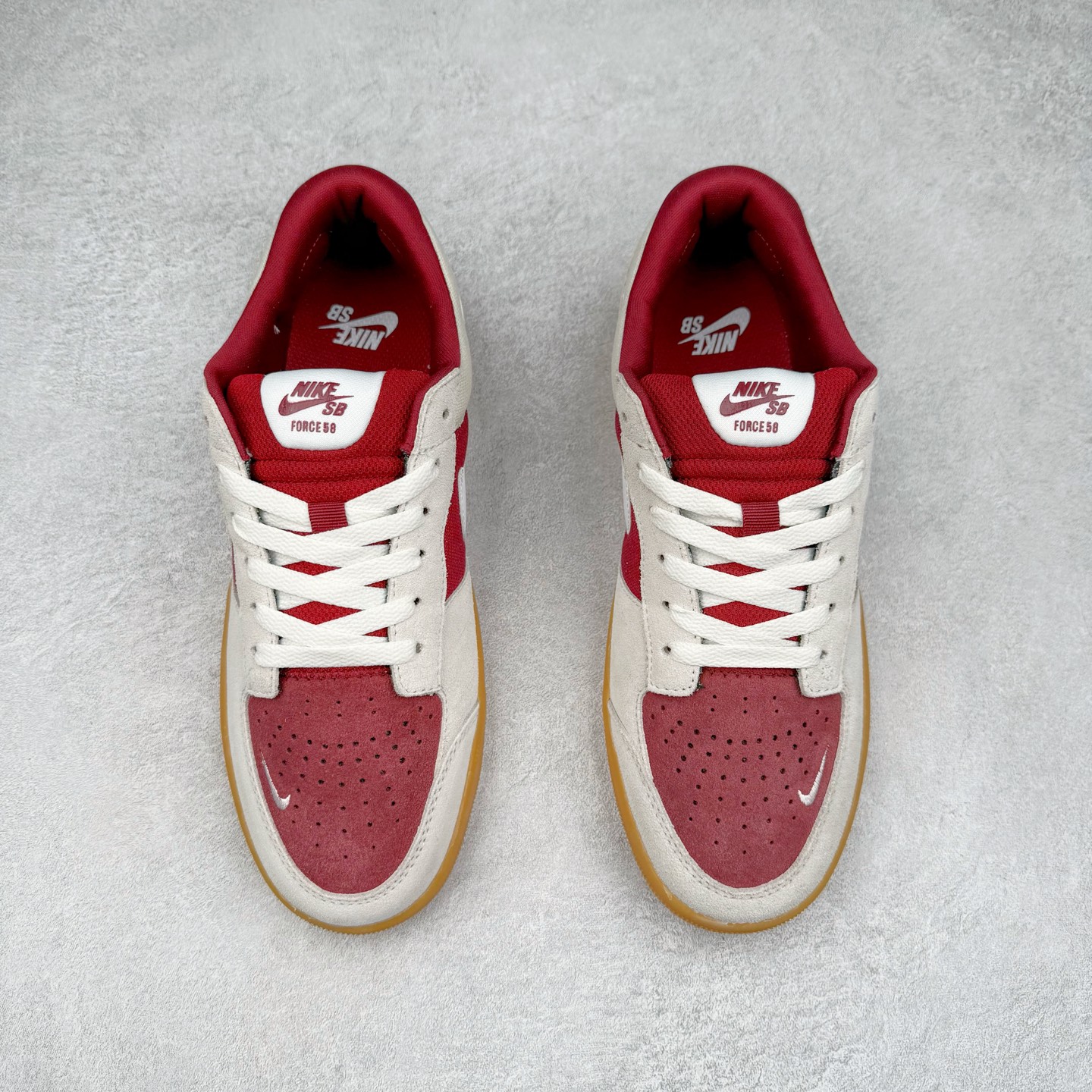 图片[2]-NK SB Force 58 空军58系列低帮休闲运动滑板板鞋 DV5477-601 鞋面由帆布和麂皮拼接 层次感丰富 搭配硫化外底 耐磨耐穿 鞋舌及中底后跟处饰有SB Logo 表明鞋款身份 采用包边设计 经久耐穿 硫化结构则有效提升灵活性 穿上这款全新推出的创意力作 助你耀动街头 尺码：36 36.5 37.5 38 38.5 39 40 40.5 41 42 42.5 43 44 45-选品中心