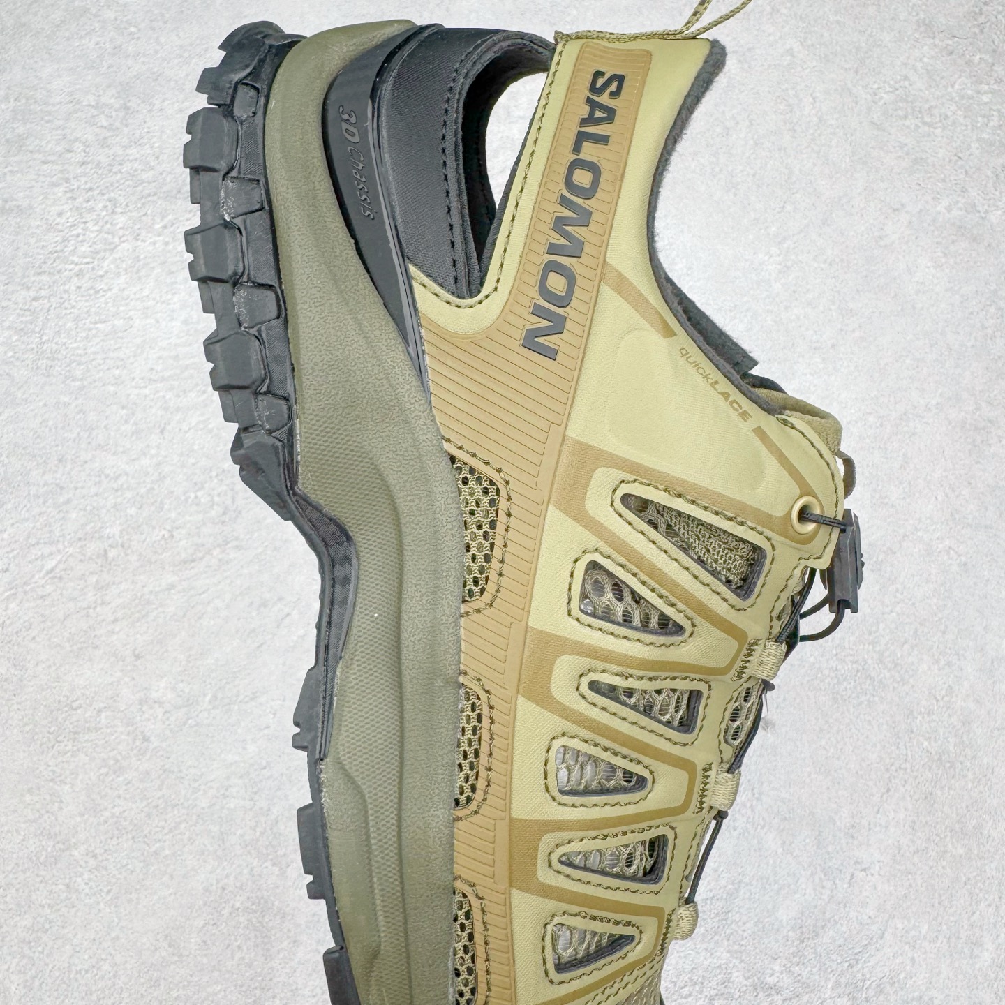 图片[6]-＃HP纯原 SALOMON XA Pro 3D AMPHIB 萨洛蒙潮流越野机能户外功能鞋 虎扑平台特供订单 耗时半年巨作 全套原纸板楦头开发 原厂特供网布配套加持 确保原汁原味 完美呈现版型 原档数据独家私模五层组合大底 男女鞋同步官方开发至46.5 原装Ortholite轻量化鞋垫 中底布带钢印编号 原厂TPU锁扣 进口港宝加持 后跟自然饱满 还原公司包裹性 鞋面采用SENSIFT贴合技术 全方位贴合包裹脚型 鞋跟部鞋底牵引设计 提供强大的抓地性能 更适应野外崎岖不平的道路 其3D ADVANCED CHASSIS底盘 材料轻量大化 钉齿设计更具稳定性 防护性 鞋底易磨损区运用CONTAGRIP高耐磨材料 应对城市硬质路面长距离跑考验 尺码：36 36.5 37.5 38 38.5 39 40 40.5 41 42 42.5 43 44 44.5 45 46 46.5-选品中心