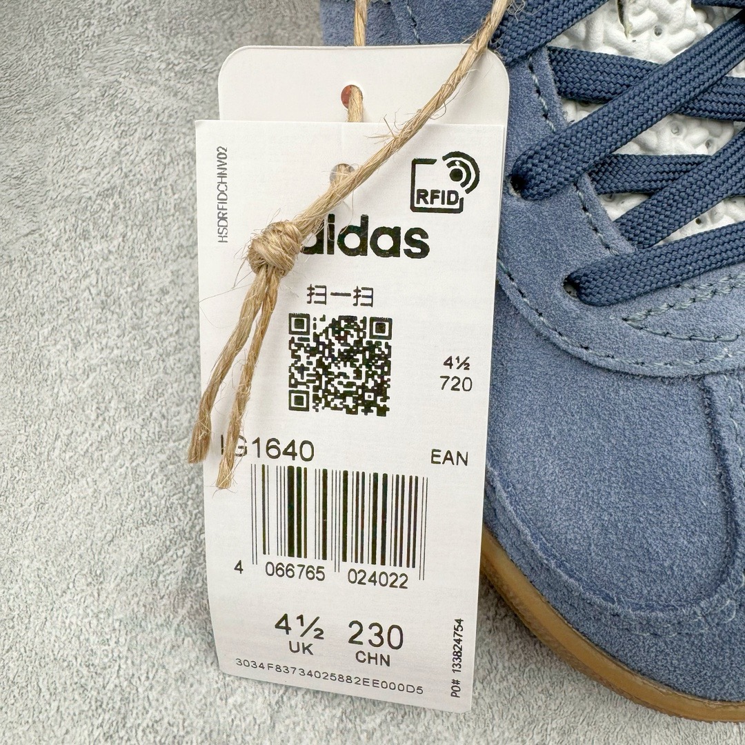 图片[11]-＃CS纯原 AD Original Gazelle Indoor Trainers 瞪羚室内鞋系列低帮复古百搭休闲运动德训风板鞋 蓝粉 IG1640 高端零售特供批次 原厂定制长毛翻毛皮组合环保纤维革鞋面材质 内置环保海玻璃鞋垫 外置RB橡胶大底 产品品控稳定性领先行业 原厂全套原楦原纸板冲刀磨具开发 原厂皮料加持 原厂港宝加持定型后跟R度完美 将复古进行到底 简约流畅 三十年不变经典 这款Gazelle运动鞋 无论面料、配色、质感或设计 都只在重现其1991年原款的经典 皮革鞋面 撞色三条纹和鞋跟标的设计 力求呈现90年代的经典复古风潮 Samba火热的同时 也带动了其它的复古鞋型 Gazelle便是其中一只 Gazelle Indoor拥有包边更宽的T字型鞋头 更好的保护运动员的前掌 浓浓的复古氛围感 非常适合现在流行的Cleanfit风格 尺码：35.5 36 36.5 37.5 38 38.5 39 40 40.5 41 42 42.5 43 44 44.5 45 46-选品中心