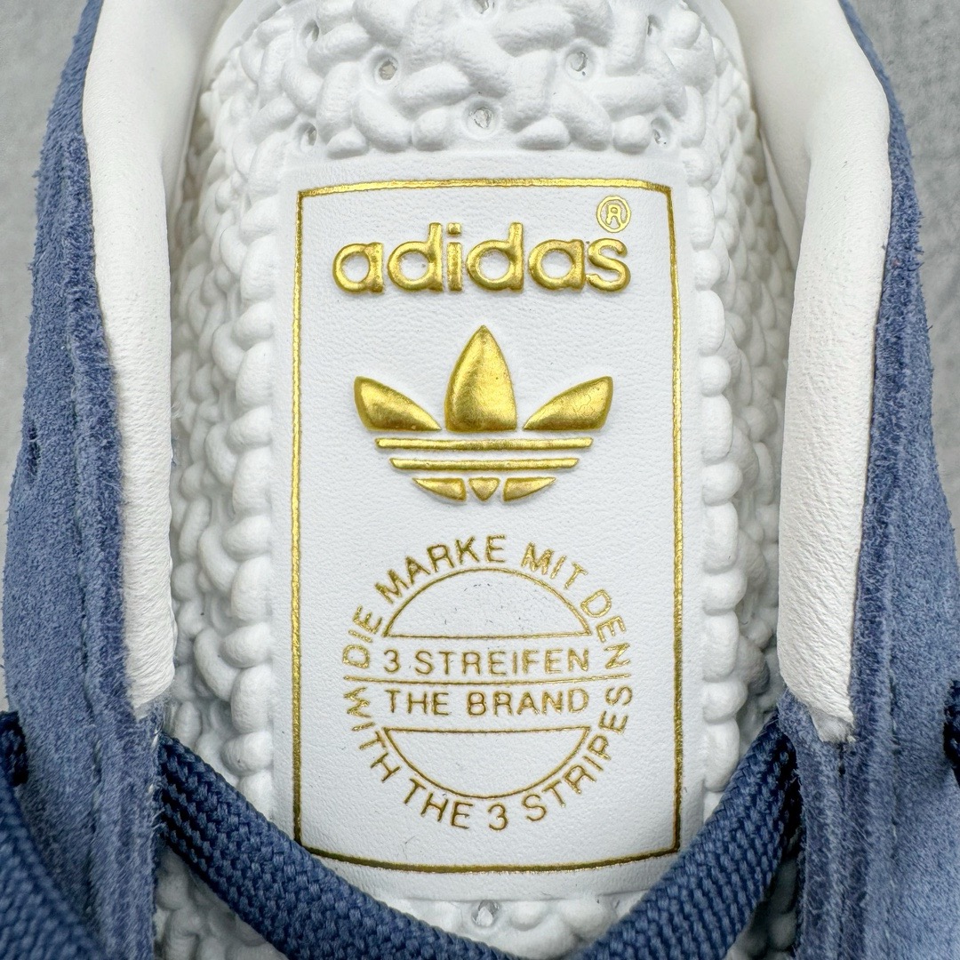 图片[10]-＃CS纯原 AD Original Gazelle Indoor Trainers 瞪羚室内鞋系列低帮复古百搭休闲运动德训风板鞋 蓝粉 IG1640 高端零售特供批次 原厂定制长毛翻毛皮组合环保纤维革鞋面材质 内置环保海玻璃鞋垫 外置RB橡胶大底 产品品控稳定性领先行业 原厂全套原楦原纸板冲刀磨具开发 原厂皮料加持 原厂港宝加持定型后跟R度完美 将复古进行到底 简约流畅 三十年不变经典 这款Gazelle运动鞋 无论面料、配色、质感或设计 都只在重现其1991年原款的经典 皮革鞋面 撞色三条纹和鞋跟标的设计 力求呈现90年代的经典复古风潮 Samba火热的同时 也带动了其它的复古鞋型 Gazelle便是其中一只 Gazelle Indoor拥有包边更宽的T字型鞋头 更好的保护运动员的前掌 浓浓的复古氛围感 非常适合现在流行的Cleanfit风格 尺码：35.5 36 36.5 37.5 38 38.5 39 40 40.5 41 42 42.5 43 44 44.5 45 46-选品中心
