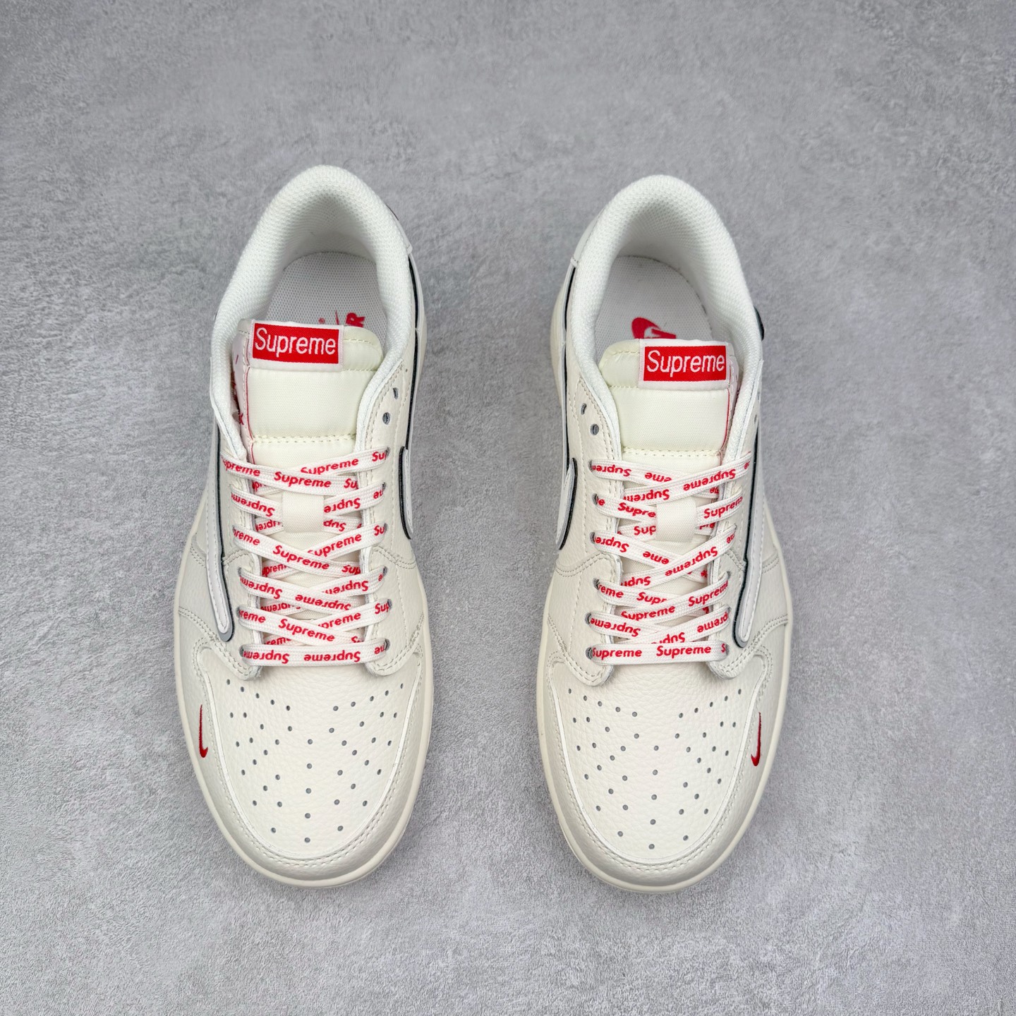 图片[2]-TS x Air Jordan AJ1 Low 倒钩低帮联名定制配色 XX3168-188 原厂内置气垫魔块 A模大底 头层小牛皮 鞋舌AJ原厂专用牛津布+AJ专用反口珍珠布+原厂无杂质高弹内里海棉+特殊封边弹力鞋带 实拍调校N版已经零色差零失真 百分百还原实物色彩所见即所得 不存在货不对板色差等低级问题 选购参考实物拍摄 不混卖不参货 只用心做好货严格选品 承诺混一赔十 尺码：36 36.5 37.5 38 38.5 39 40 40.5 41 42 42.5 43 44 44.5 45-选品中心