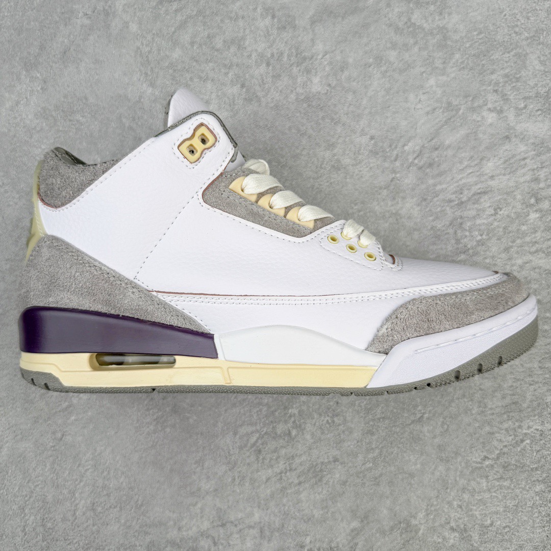 图片[2]-＃PB福利特价 Air Jordan AJ3 Retro 市场中端王者 全套原纸板楦头开发 原厂大底磨具加持立体防滑纹理 原装可视Air Sole气垫 原汁原味最完美的三代版型 唯一正确鞋头趴度弧度高度鞋身腰线 此版本只针对中端市场 皮料材质有所更替 其他数据细节工艺流程均保持一致 绝不口嗨 细节品控鞋型随意秒杀市面3XX 4XX 原厂TPU后跟饰片 正确内里反口里网布 皮料菱角分明不变形无多余毛边 正确手工大底描漆拉丝 市场唯一原厂鞋扣模具 原厂织唛标 原厂飞人电绣工艺 尾指中部跳三针 独家绑鞋带手法 印刷中底布 四线拉帮 米色美纹纸贴合固定 进口港宝加持 后跟自然饱满 全鞋荧光划线卡点 追求极致完美 每一双都是工艺品 多重QC质检 超越公司货的品控标准 实实在在的免检产品 尺码：40 40.5 41 42 42.5 43 44 44.5 45 45.5 46 47.5-选品中心