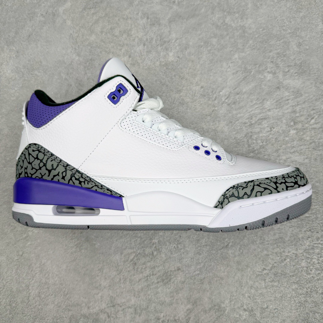 图片[5]-＃PB福利特价 Air Jordan AJ3 Retro 市场中端王者 全套原纸板楦头开发 原厂大底磨具加持立体防滑纹理 原装可视Air Sole气垫 原汁原味最完美的三代版型 唯一正确鞋头趴度弧度高度鞋身腰线 此版本只针对中端市场 皮料材质有所更替 其他数据细节工艺流程均保持一致 绝不口嗨 细节品控鞋型随意秒杀市面3XX 4XX 原厂TPU后跟饰片 正确内里反口里网布 皮料菱角分明不变形无多余毛边 正确手工大底描漆拉丝 市场唯一原厂鞋扣模具 原厂织唛标 原厂飞人电绣工艺 尾指中部跳三针 独家绑鞋带手法 印刷中底布 四线拉帮 米色美纹纸贴合固定 进口港宝加持 后跟自然饱满 全鞋荧光划线卡点 追求极致完美 每一双都是工艺品 多重QC质检 超越公司货的品控标准 实实在在的免检产品 尺码：40 40.5 41 42 42.5 43 44 44.5 45 45.5 46 47.5-选品中心