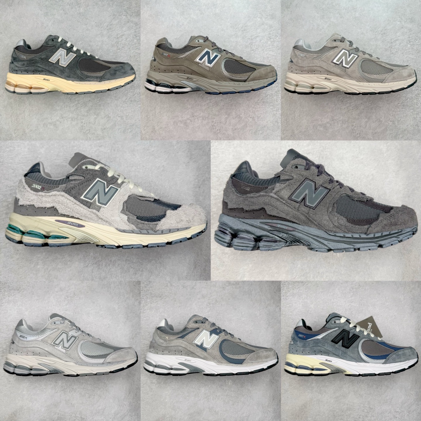 ＃ 纯原 New Balance M2002R 新百伦潮流复古织物皮革减震防滑耐磨轻便低帮跑步鞋 灰碳色