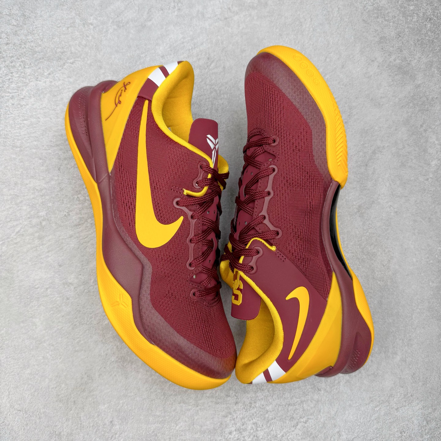 图片[3]-＃GX NK Zoom Kobe Ⅷ System 科比8代复刻实战运动低帮文化篮球鞋 USC 南加大 HF7484 完美复刻公司货 React科技鞋垫加持 实战配置直接拉满 原楦纸板开发 鞋身流线型、后跟塑形 区分土肥圆 原厂针织鞋面一针一线匹配原版 全身鞋材卡料色独家定制 唯一万针立体刺绣SWOOSH 真实底模最大50.5 实战利器 专供海外市场 独立原厂模具 首批不拼图大几率过验 亲测已过 支持各种高强度实战 无需担心 补货周期极长 脚宽建议买大半码 科比系列前掌偏窄 支持七天无理由退换 尺码： 40 40.5 41 42 42.5 43 44 44.5 45 46 47.5 48.5 49.5 50.5-选品中心