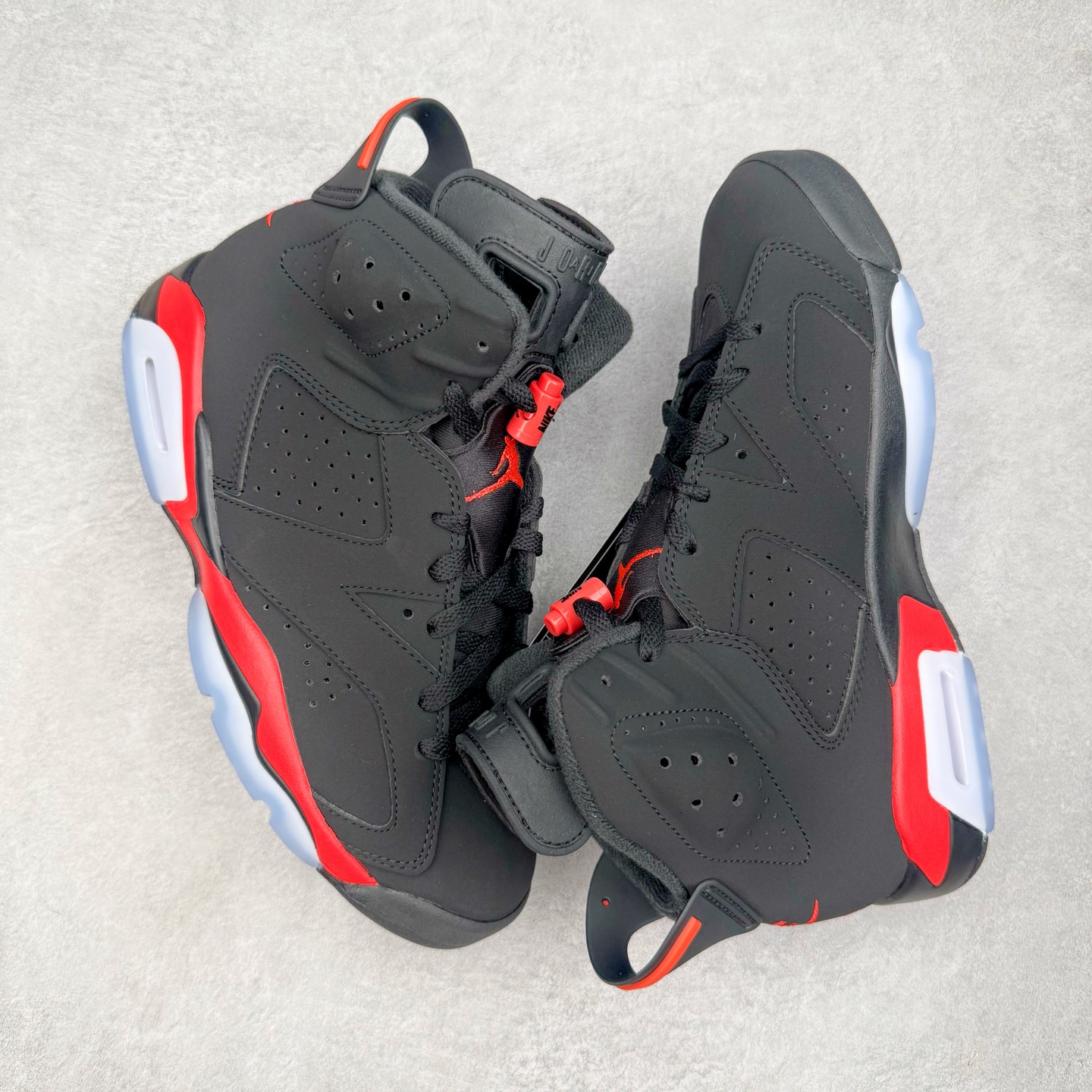 图片[3]-＃Ljr特供 Air Jordan AJ6 Retro 反转红外线 CT8529-001 全新改良批次 圈内最强倒钩系列 恪守真诚 承诺混一赔十 高端零售裸鞋圈特供批次 SZ原厂全套原楦原纸板冲刀磨具开发 原厂皮料加持 原厂港宝加持定型后跟R度完美 同源原厂电绣 飞翼针数密度立体效果一致 百分百一致原鞋 原厂拉帮工艺 针距密度一致 后跟弧度收口自然不对折 极致一眼正品既视感 进口玻璃冲刀皮料裁剪零毛边 全鞋电脑针车工艺 品控清洁度最高QC检验标准 免检产品 原厂订购鞋盒、鞋标、防尘纸、鞋撑、鞋带 追求极致的原厂味道 尺码：40.5 41 42 42.5 43 44 44.5 45 46 47.5 48.5-选品中心