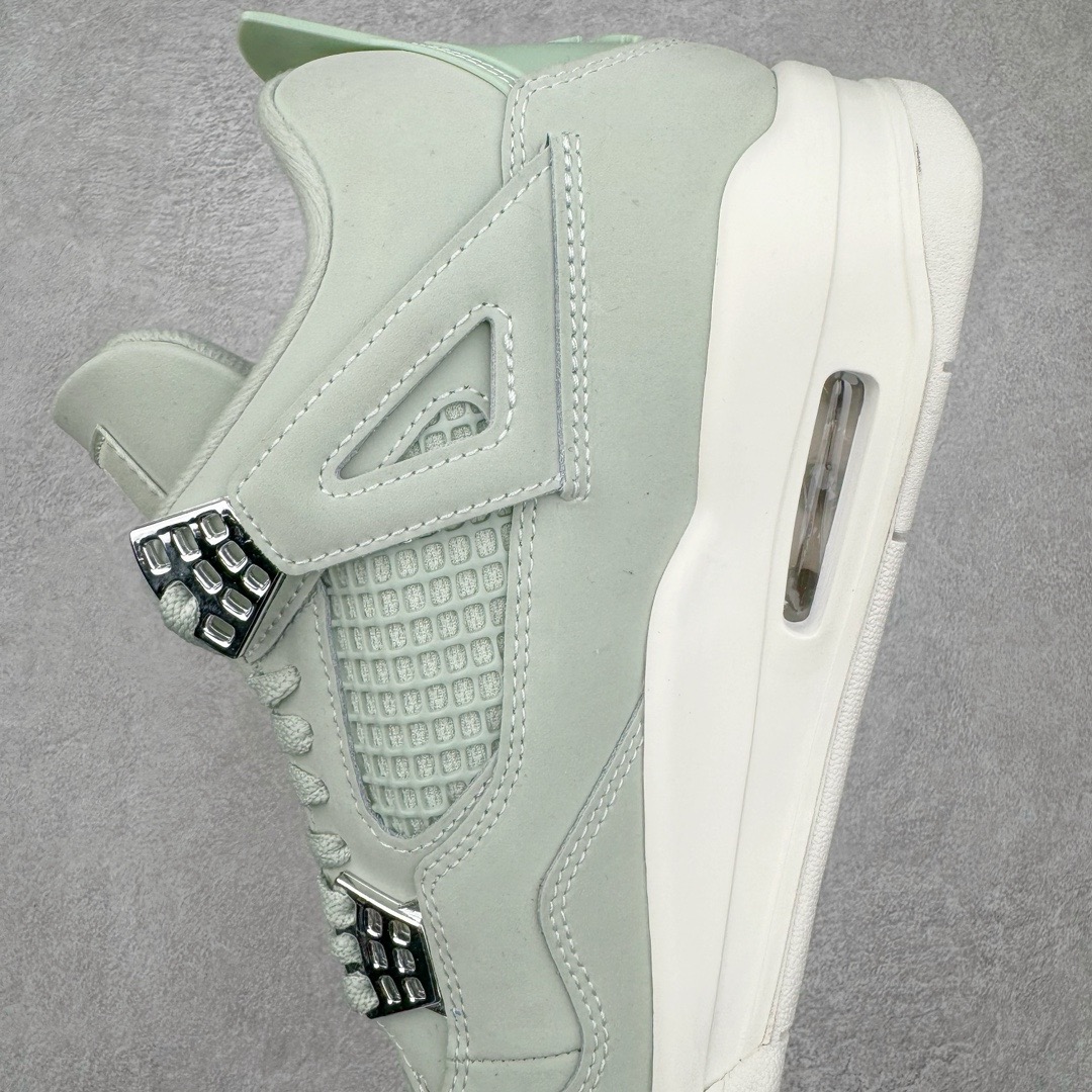 图片[7]-＃Y3纯原福利 Air Jordan AJ4 \\\”Seafoam\\\” 薄荷绿 HV0823-003 市售天花板产物 耗时半年巨作 全套原纸板楦头开发 原厂特供皮料加持 确保原汁原味 完美呈现四代版型 一比一鞋头弧度高度鞋身弧度 数据细节工艺流程均保持原鞋一致 原厂TPU网格鞋带扣 正确内里网布 菱角分明不变形无多余毛边 柔软性质感一致于原鞋 市场唯一原厂鞋扣模具 背面可见隐藏注塑口 原厂织唛标 原厂飞人电绣工艺 尾指中部跳三针 独家绑鞋带手法 印刷中底布 四线拉帮 米色美纹纸贴合固定 进口港宝加持 后跟自然饱满 全鞋荧光划线卡点 追求极致完美 每一双都是工艺品 多重QC质检 超越公司货的品控标准 实实在在的免检产品 尺码对应库存明细‼️-选品中心