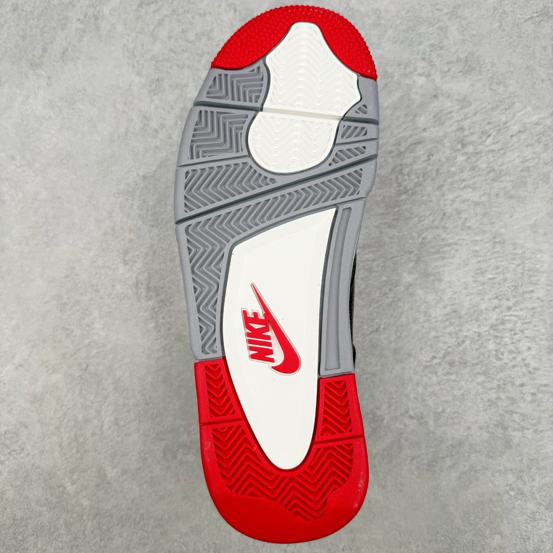 图片[9]-＃Y3纯原福利 Air Jordan AJ4 \\\”Bred Reimagined\\\” 黑红2024 FV5029-006 市售天花板产物 耗时半年巨作 全套原纸板楦头开发 原厂特供皮料加持 确保原汁原味 完美呈现四代版型 一比一鞋头弧度高度鞋身弧度 数据细节工艺流程均保持原鞋一致 原厂TPU网格鞋带扣 正确内里网布 菱角分明不变形无多余毛边 柔软性质感一致于原鞋 市场唯一原厂鞋扣模具 背面可见隐藏注塑口 原厂织唛标 原厂飞人电绣工艺 尾指中部跳三针 独家绑鞋带手法 印刷中底布 四线拉帮 米色美纹纸贴合固定 进口港宝加持 后跟自然饱满 全鞋荧光划线卡点 追求极致完美 每一双都是工艺品 多重QC质检 超越公司货的品控标准 实实在在的免检产品 尺码对应库存明细‼️-选品中心