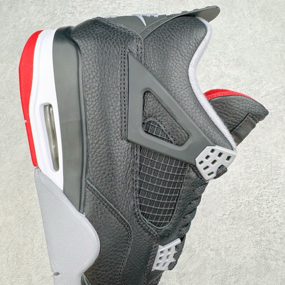 图片[6]-＃Y3纯原福利 Air Jordan AJ4 \\\”Bred Reimagined\\\” 黑红2024 FV5029-006 市售天花板产物 耗时半年巨作 全套原纸板楦头开发 原厂特供皮料加持 确保原汁原味 完美呈现四代版型 一比一鞋头弧度高度鞋身弧度 数据细节工艺流程均保持原鞋一致 原厂TPU网格鞋带扣 正确内里网布 菱角分明不变形无多余毛边 柔软性质感一致于原鞋 市场唯一原厂鞋扣模具 背面可见隐藏注塑口 原厂织唛标 原厂飞人电绣工艺 尾指中部跳三针 独家绑鞋带手法 印刷中底布 四线拉帮 米色美纹纸贴合固定 进口港宝加持 后跟自然饱满 全鞋荧光划线卡点 追求极致完美 每一双都是工艺品 多重QC质检 超越公司货的品控标准 实实在在的免检产品 尺码对应库存明细‼️-选品中心