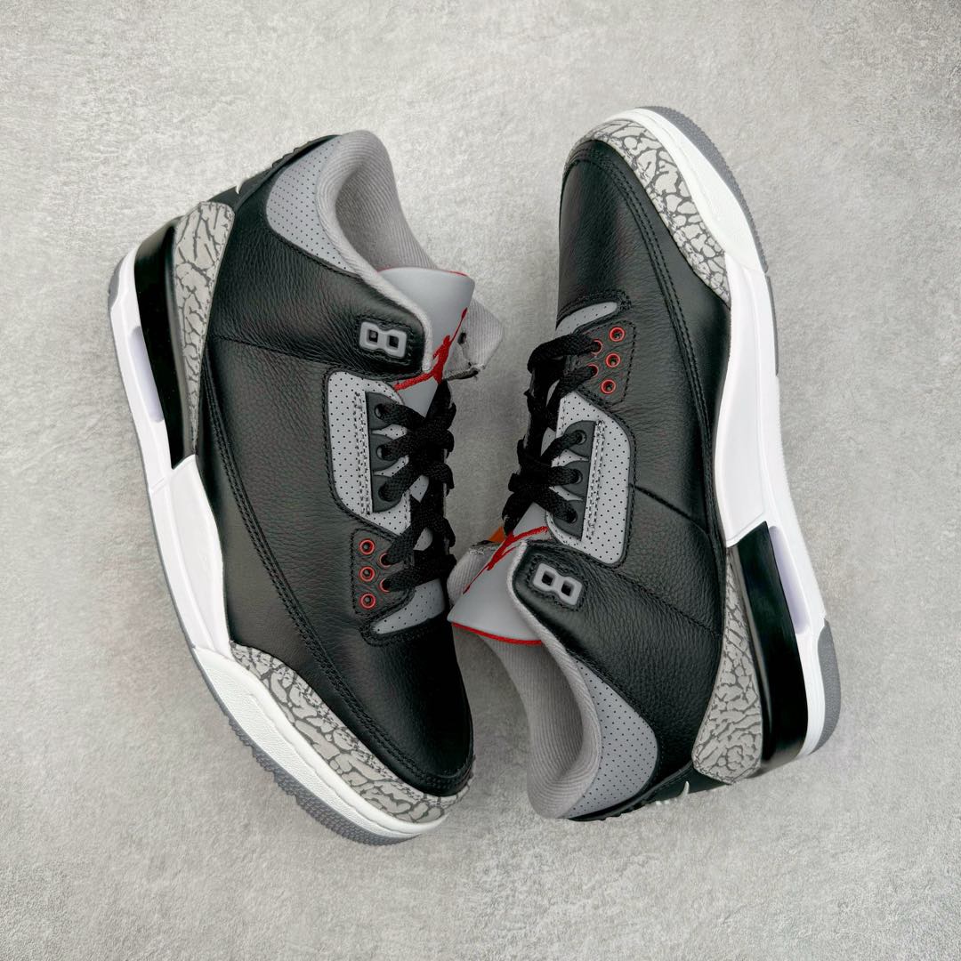 图片[3]-＃PK纯原福利 Air Jordan AJ3 Retro 复刻黑水泥 DN3707-010 目前市场最推荐的产品 市场唯一正确批次 操刀耗时半年巨作 超合理的单价 拒绝高利润 全套原纸板楦头开发 原厂大底磨具加持立体防滑纹理 原装可视Air Sole气垫 原汁原味最完美的三代版型 唯一正确鞋头趴度弧度高度鞋身腰线 原厂TPU彩虹扎染后跟饰片 正确内里反口里网布 皮料菱角分明不变形无多余毛边 广东原厂zp同批次手工大底描漆拉丝 市场唯一原厂鞋扣模具 原厂织唛标 原厂飞人电绣工艺 尾指中部跳三针 独家绑鞋带手法 印刷中底布 四线拉帮 米色美纹纸贴合固定 进口港宝加持 后跟自然饱满 全鞋荧光划线卡点 追求极致完美 每一双都是工艺品 多重QC质检 超越公司货的品控标准 实实在在的免检产品 尺码：40 40.5 41 42 42.5 43 44 44.5 45 46 47.5 48.5-选品中心