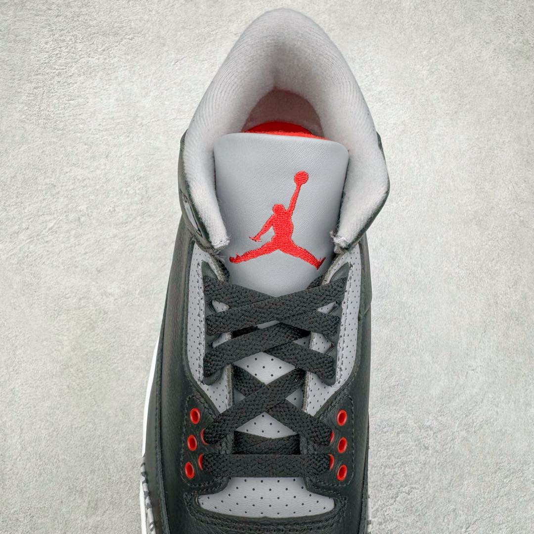 图片[5]-＃PK纯原福利 Air Jordan AJ3 Retro 复刻黑水泥 DN3707-010 目前市场最推荐的产品 市场唯一正确批次 操刀耗时半年巨作 超合理的单价 拒绝高利润 全套原纸板楦头开发 原厂大底磨具加持立体防滑纹理 原装可视Air Sole气垫 原汁原味最完美的三代版型 唯一正确鞋头趴度弧度高度鞋身腰线 原厂TPU彩虹扎染后跟饰片 正确内里反口里网布 皮料菱角分明不变形无多余毛边 广东原厂zp同批次手工大底描漆拉丝 市场唯一原厂鞋扣模具 原厂织唛标 原厂飞人电绣工艺 尾指中部跳三针 独家绑鞋带手法 印刷中底布 四线拉帮 米色美纹纸贴合固定 进口港宝加持 后跟自然饱满 全鞋荧光划线卡点 追求极致完美 每一双都是工艺品 多重QC质检 超越公司货的品控标准 实实在在的免检产品 尺码：40 40.5 41 42 42.5 43 44 44.5 45 46 47.5 48.5-选品中心