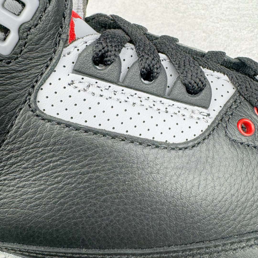 图片[18]-＃PK纯原福利 Air Jordan AJ3 Retro 复刻黑水泥 DN3707-010 目前市场最推荐的产品 市场唯一正确批次 操刀耗时半年巨作 超合理的单价 拒绝高利润 全套原纸板楦头开发 原厂大底磨具加持立体防滑纹理 原装可视Air Sole气垫 原汁原味最完美的三代版型 唯一正确鞋头趴度弧度高度鞋身腰线 原厂TPU彩虹扎染后跟饰片 正确内里反口里网布 皮料菱角分明不变形无多余毛边 广东原厂zp同批次手工大底描漆拉丝 市场唯一原厂鞋扣模具 原厂织唛标 原厂飞人电绣工艺 尾指中部跳三针 独家绑鞋带手法 印刷中底布 四线拉帮 米色美纹纸贴合固定 进口港宝加持 后跟自然饱满 全鞋荧光划线卡点 追求极致完美 每一双都是工艺品 多重QC质检 超越公司货的品控标准 实实在在的免检产品 尺码：40 40.5 41 42 42.5 43 44 44.5 45 46 47.5 48.5-选品中心