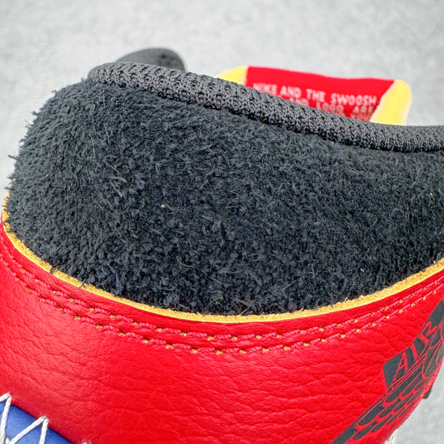 图片[16]-＃PK纯原 Union LA x Fragment Design x Air Jordan AJ1 Retro High NRG 三方联名四色拼接灰白蓝红 IO7847-002 圈内最强系列 高端零售特供批次 产品品控稳定性领先行业 各方面均可对飙L版 良心定价不杀猪 SZ原厂全套原楦原纸板冲刀磨具开发 原厂皮料加持 原厂港宝加持定型后跟R度完美 同源原厂电绣 飞翼针数密度立体效果一致 百分百一致原鞋 原厂拉帮工艺 针距密度一致 后跟弧度收口自然不对折 极致一眼正品既视感 进口玻璃冲刀皮料裁剪零毛边 全鞋电脑针车工艺 品控清洁度最高QC检验标准 免检产品 原厂订购鞋盒、鞋标、防尘纸、鞋撑、鞋带 追求极致的原厂味道 尺码：36 36.5 37.5 38 38.5 39 40 40.5 41 42 42.5 43 44 44.5 45 46 47.5-选品中心