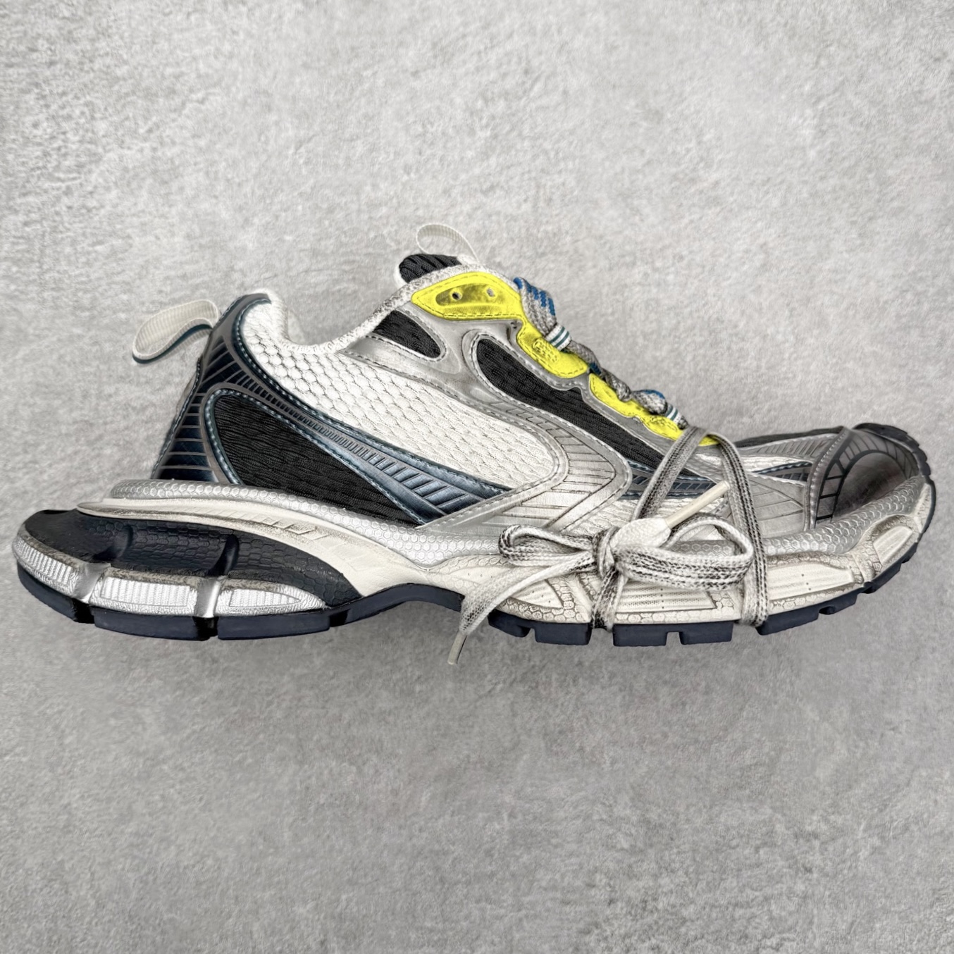 ＃纯原福利‼️BALENCIAGA 3XL Sneakers 巴黎世家十代网布系带低帮走秀复古老爹鞋 黑