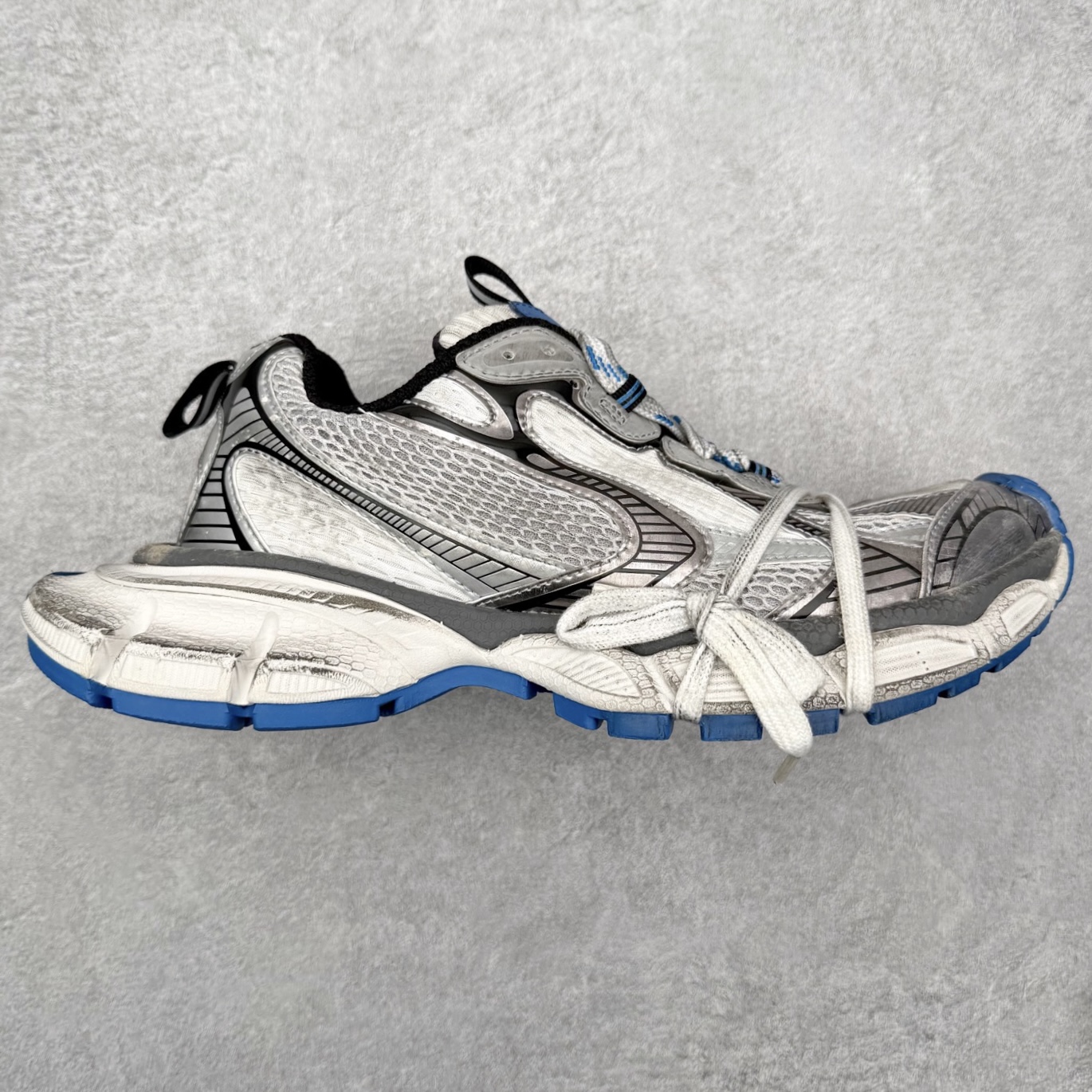 ＃纯原福利‼️BALENCIAGA 3XL Sneakers 巴黎世家十代网布系带低帮走秀复古老爹鞋 黑